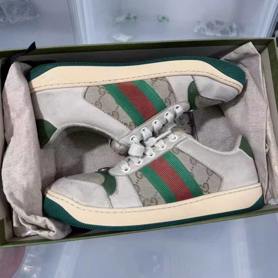 Gucci Gucci Gray Green Distressed Sneakers Women's 36.5 Size US 5.5 / IT 35.5 - 2 Thumbnail