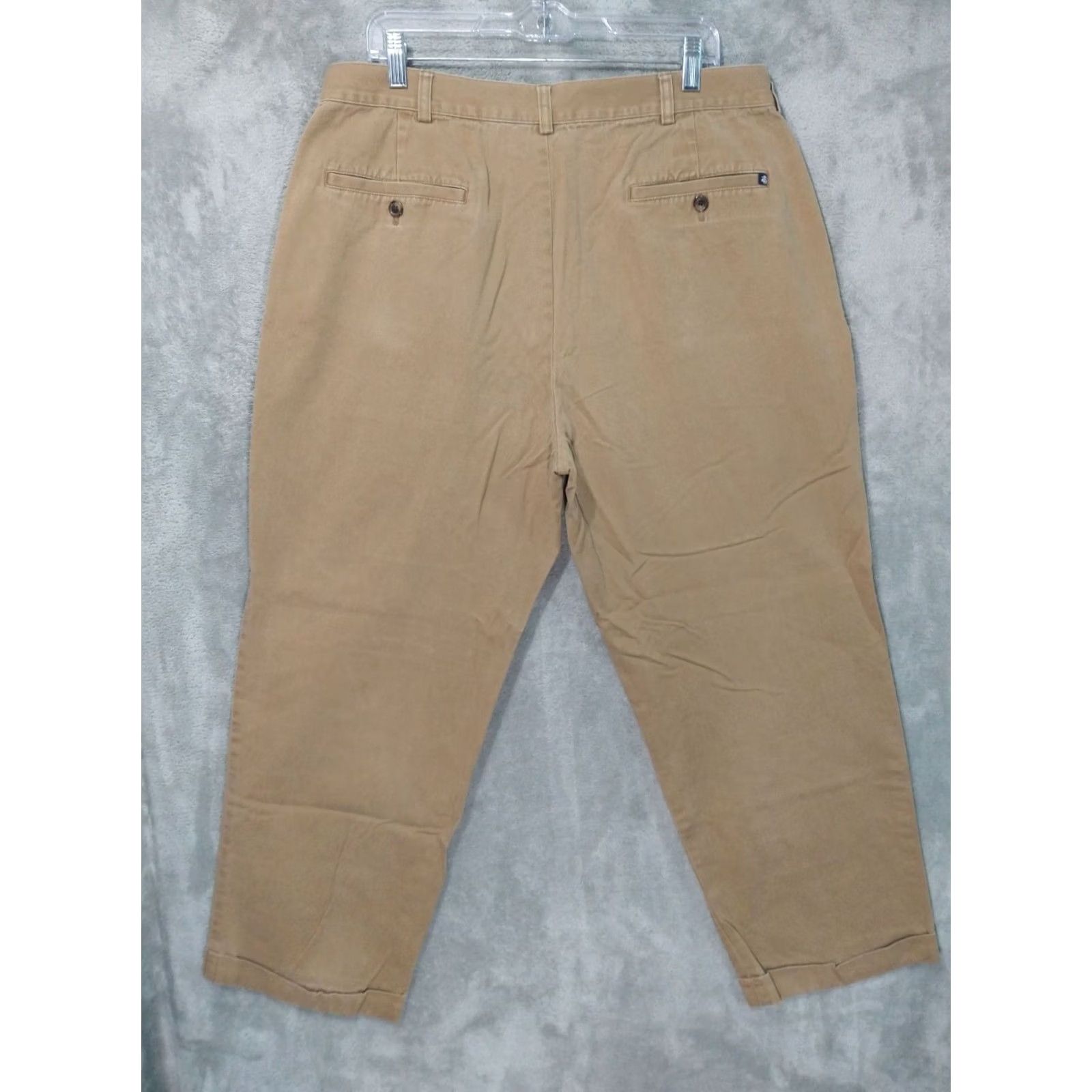 Brooks Brothers Brooks Brothers Pants Mens 38x30 Beige Chino Pleated Cuffed Straight Leg Cotton Size US 38 / EU 54 - 2 Thumbnail