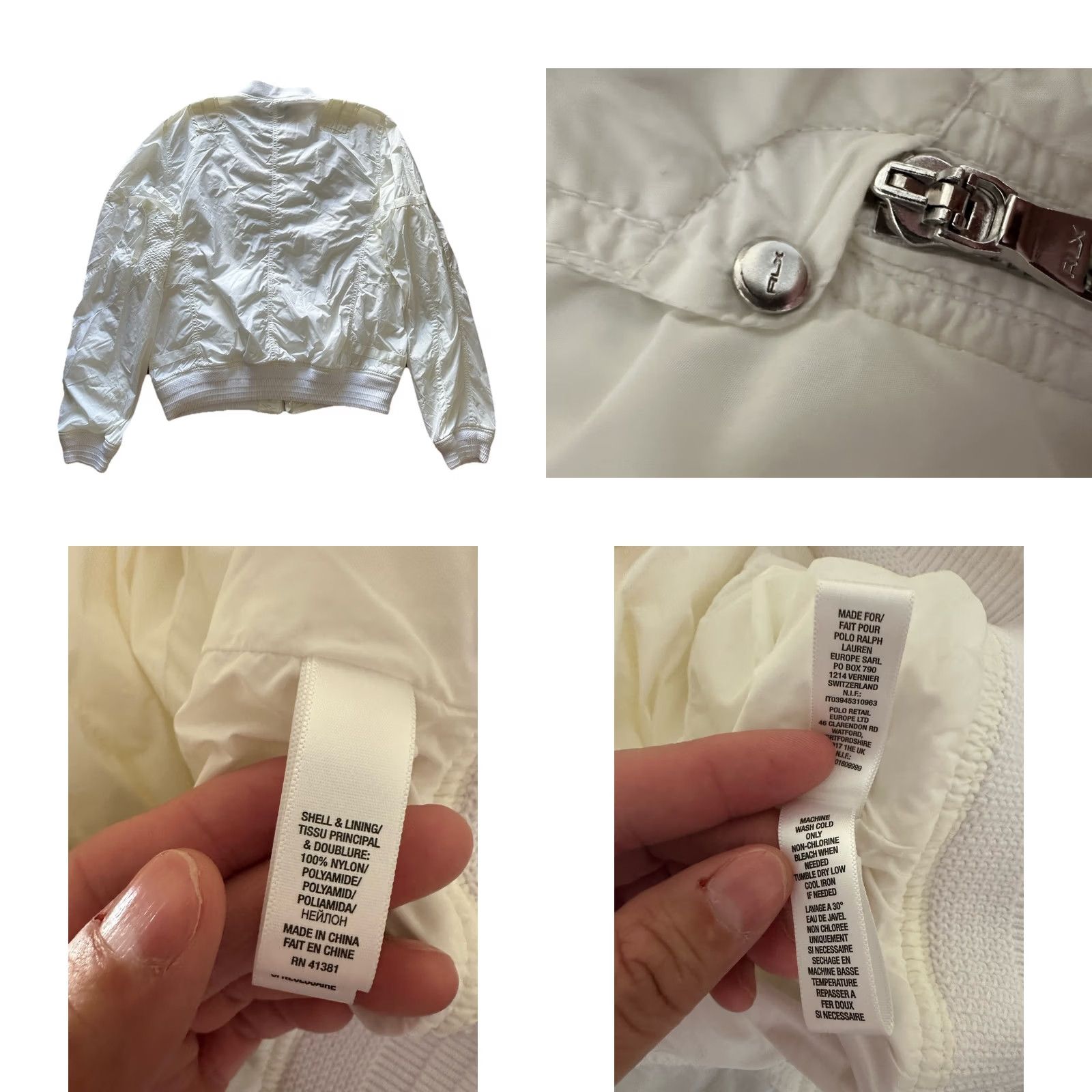 RLX Ralph Lauren Ralph Lauren RLX Jacket Bomber Coat Full Zip White L Adult Regular Size Large Size US L / EU 52-54 / 3 - 8 Thumbnail