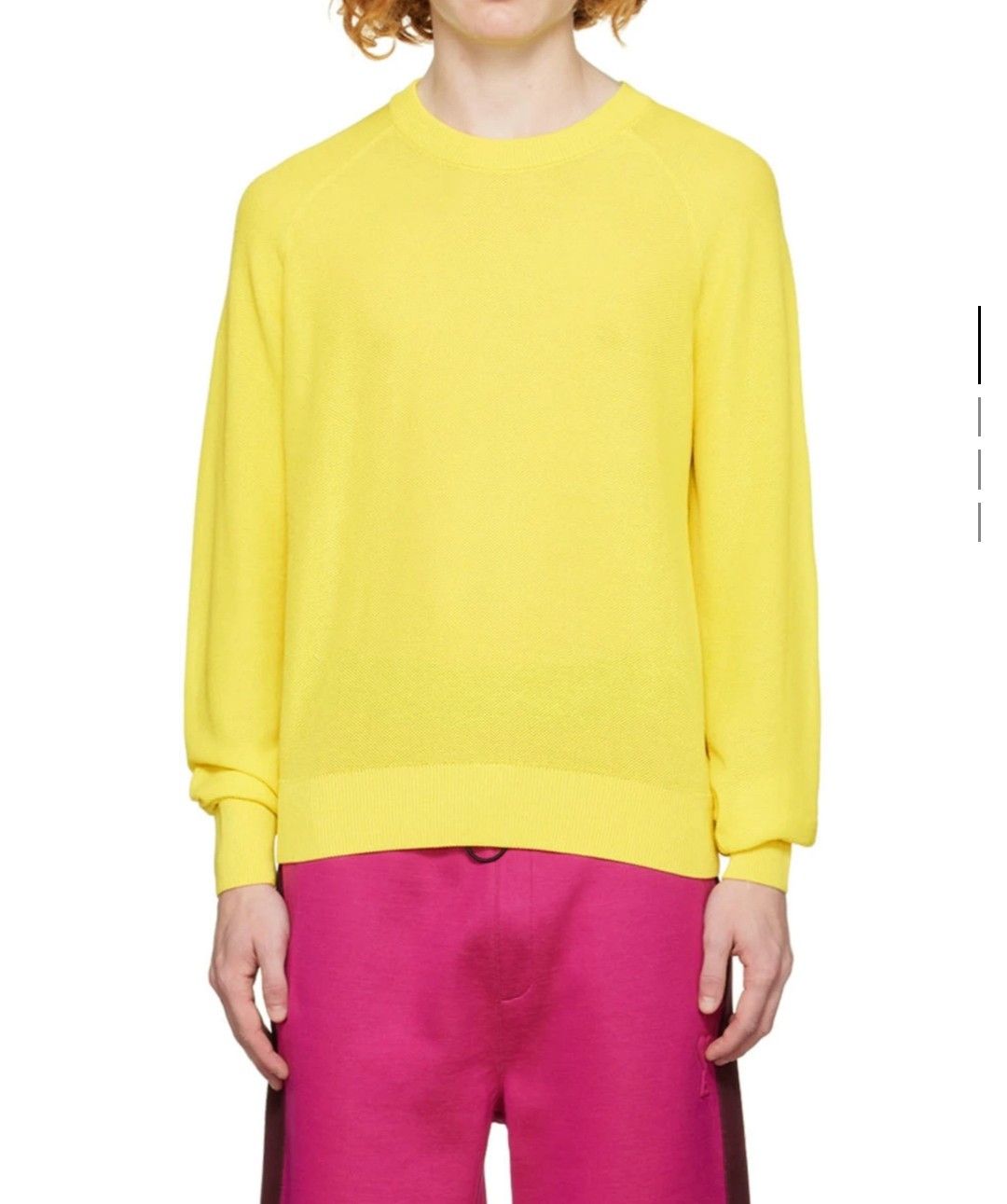 AMI AMI PARIS YELLOW COTTON SWEATER XL Size US XL / EU 56 / 4 - 2 Thumbnail