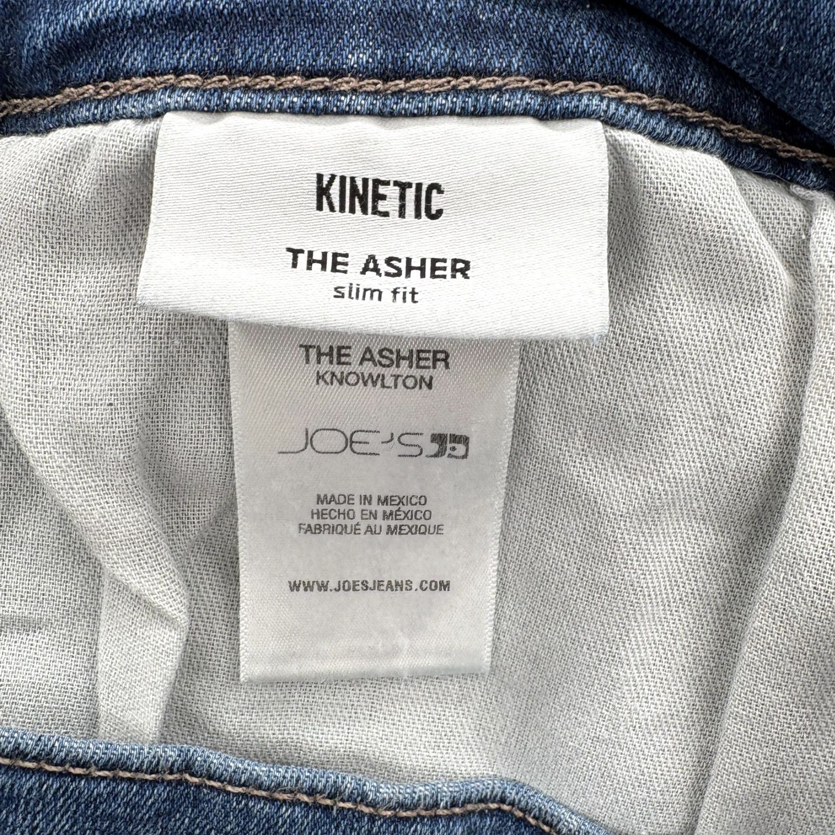 Vintage Joe's Jeans The Asher Knowlton Jeans Mens 32x27 Slim Straight Blue Denim Stretch Pockets Zip 32 Inseam Medium Cotton Blend Regular Jeans Mens Size US 32 / EU 48 - 5 Thumbnail