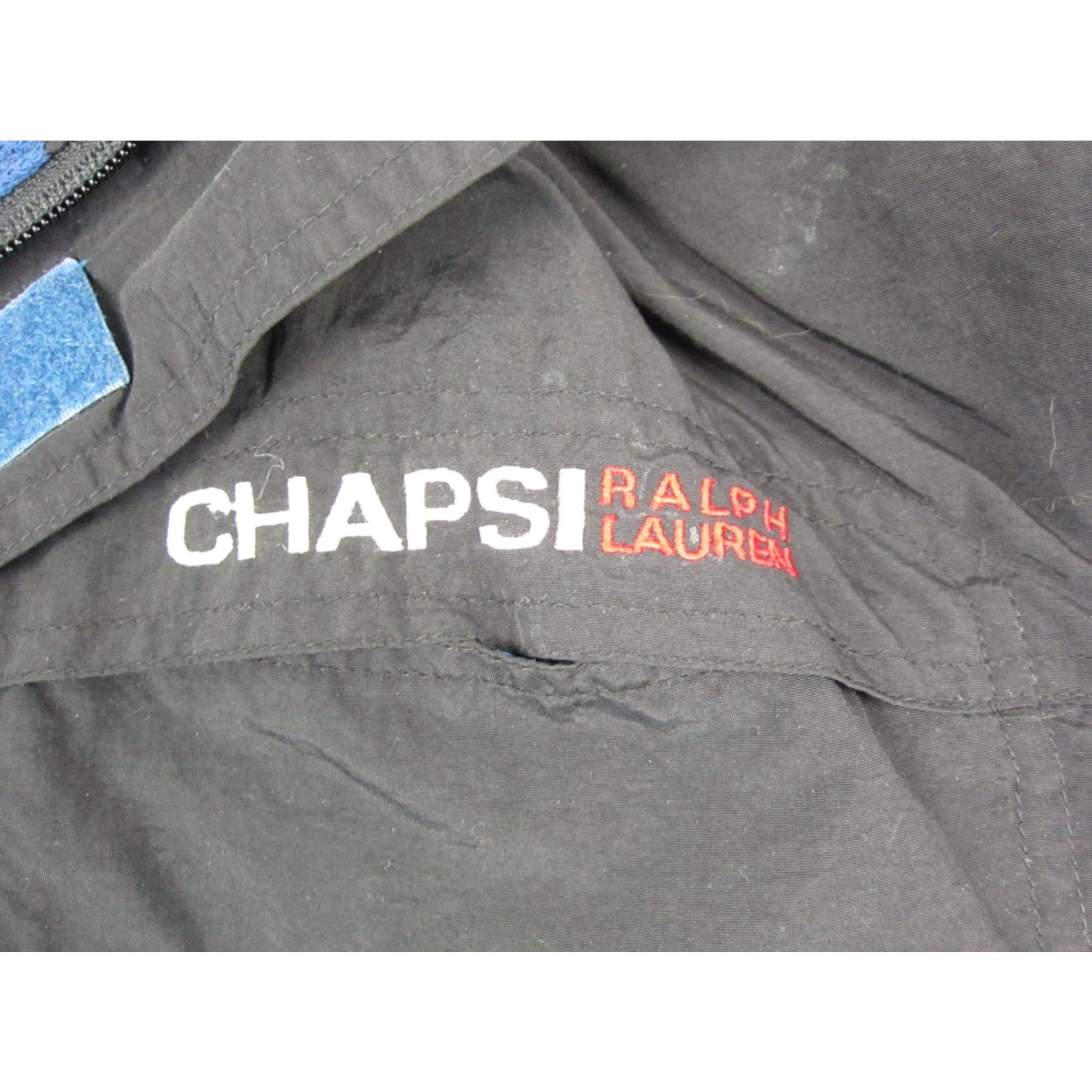 Ralph Lauren VINTAGE Ralph Lauren Jacket Adult Large Black Blue Chaps 1/4 Zip Mens Bomber 90s Size US L / EU 52-54 / 3 - 3 Thumbnail
