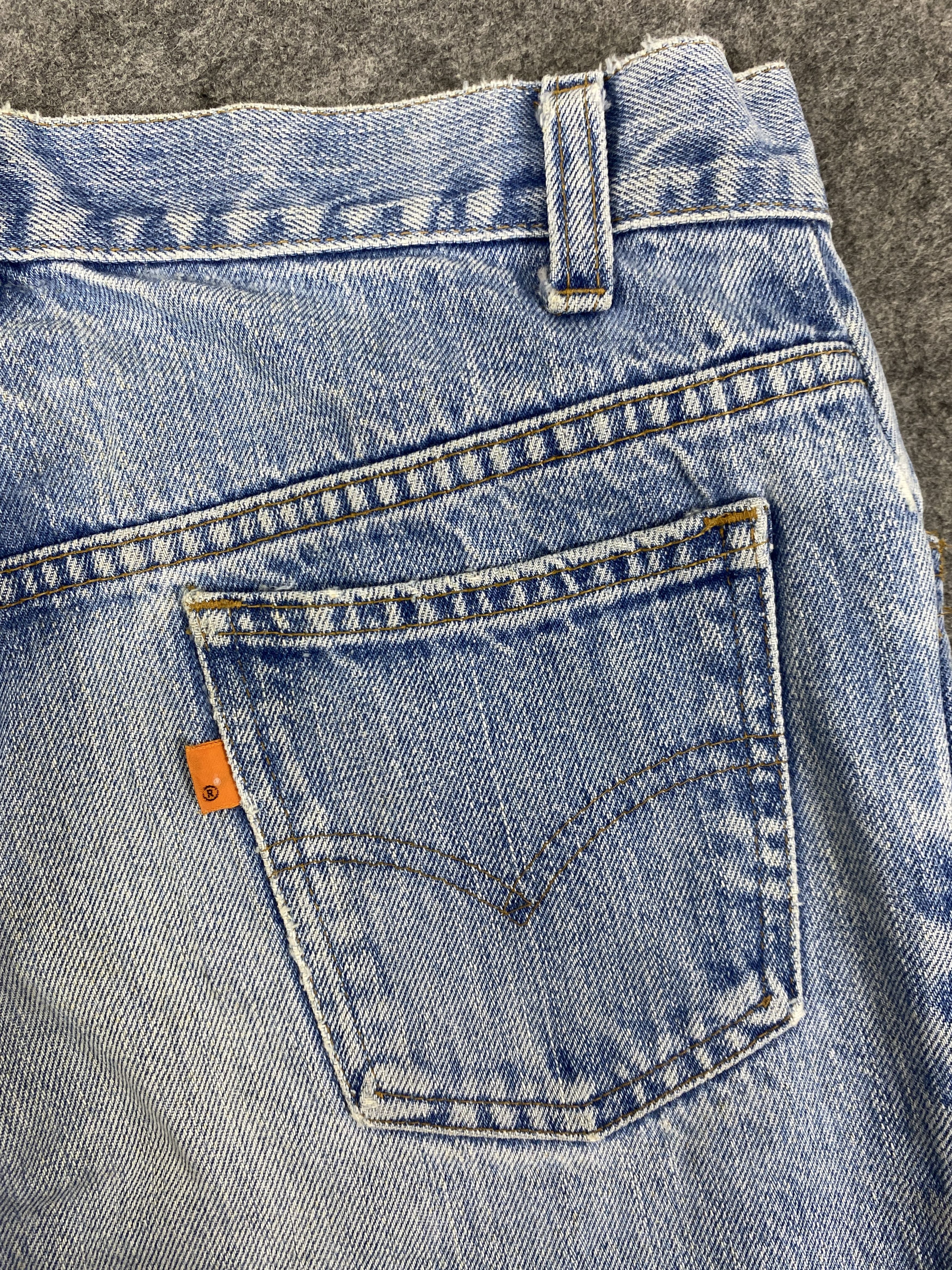 If Six Was Nine Vintage Levi's Orange Tab Light Blue Flare 33x30.5-JN3377 Size US 33 - 13 Thumbnail