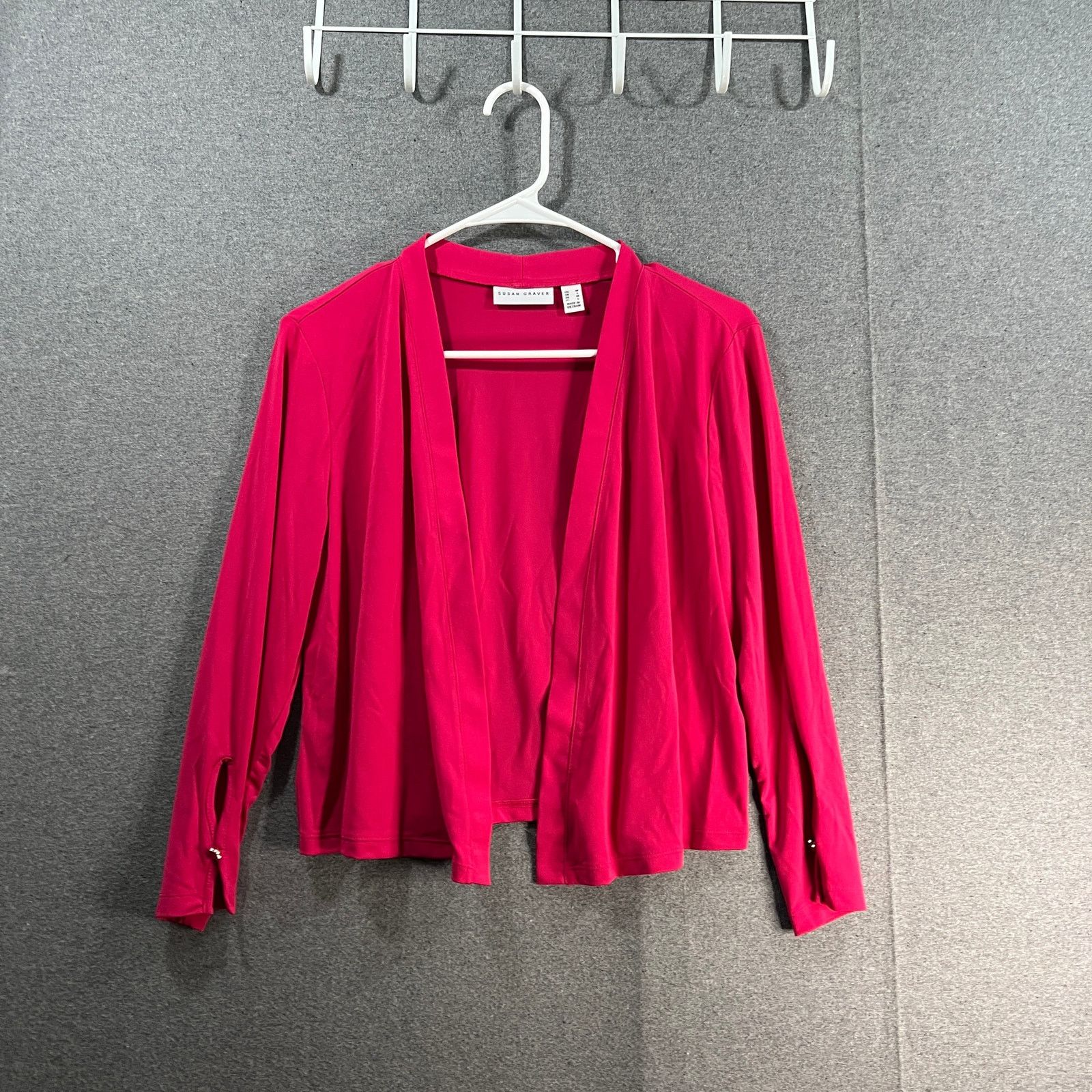 Other Susan Graver Liquid Knit Open-Front 3/4 Sleeve Shirve Size M / US 6-8 / IT 42-44 - 1 Thumbnail