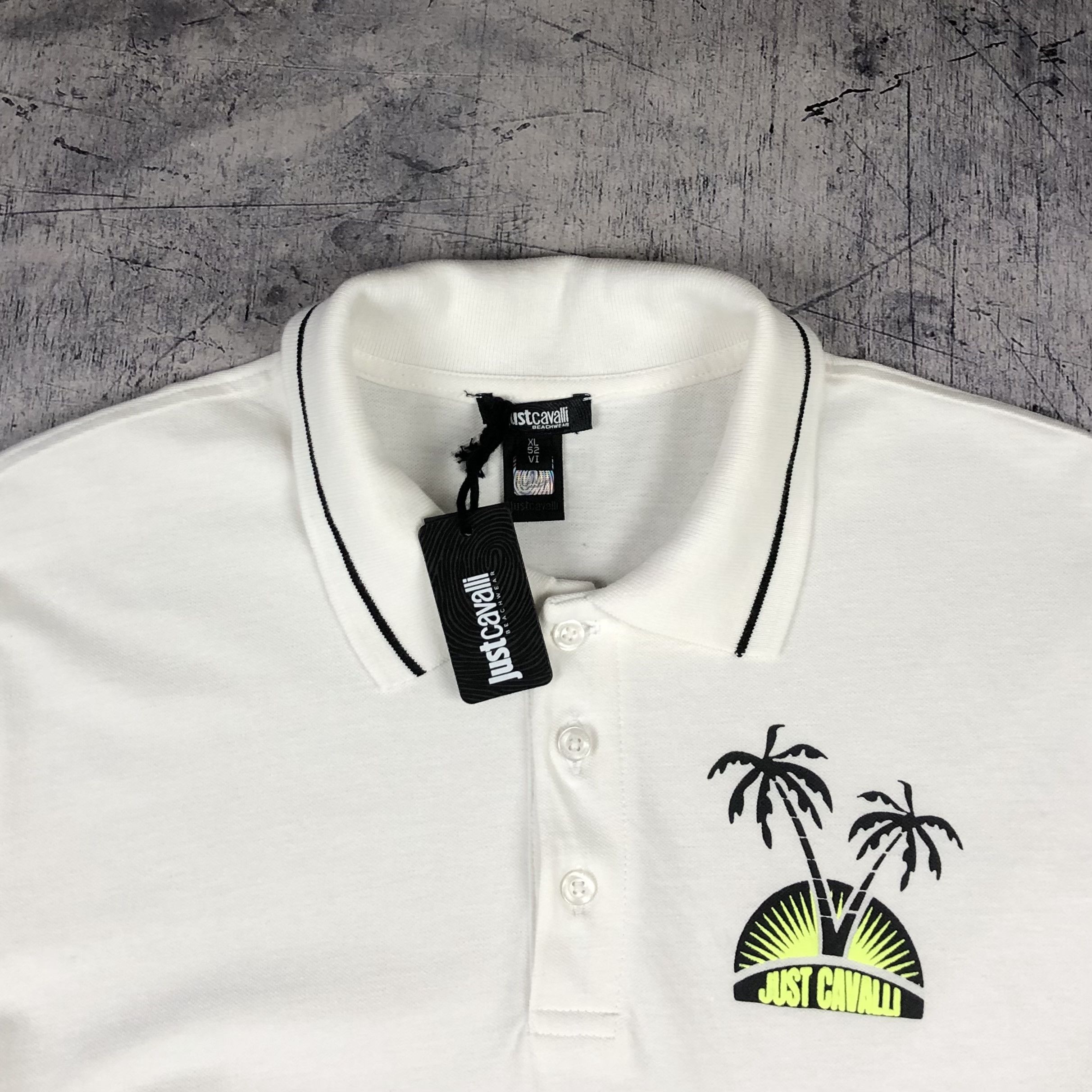 Just Cavalli Just Cavalli Palm Paradise Beachwear BNWT Polo Tee Size US XL / EU 56 / 4 - 3 Thumbnail