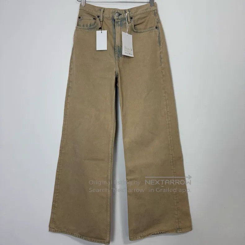 Acne Studios Acne Studios Sand-colored mud-dyed casual high-waisted wid Size US 27 - 1 Thumbnail