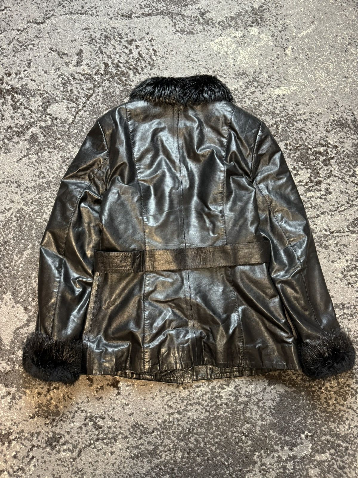 If Six Was Nine × Japanese Brand Y2K Genuine Leather Fur Collar Opium Owens Style Jacket Size US M / EU 48-50 / 2 - 9 Thumbnail