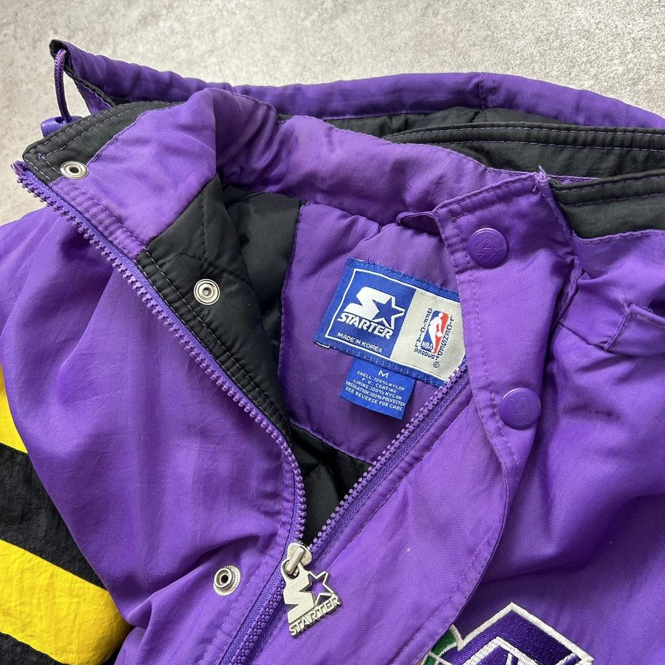 NBA × Starter × Vintage VTG 90s UTAH JAZZ STARTER PUFFER JACKET HOODIE MEN SIZE M Size US M / EU 48-50 / 2 - 7 Thumbnail