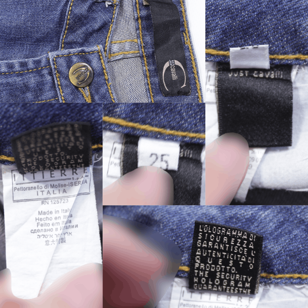 Just Cavalli Block Logo Y2K Jeans Vintage Size 25" / US 0 / IT 36 - 8 Thumbnail
