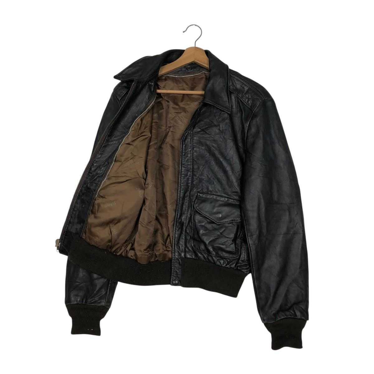 Schott 🔥VINTAGE BIKER LEATHER JACKET SCHOTT MADE IN USA BLANKET Size US M / EU 48-50 / 2 - 13 Thumbnail