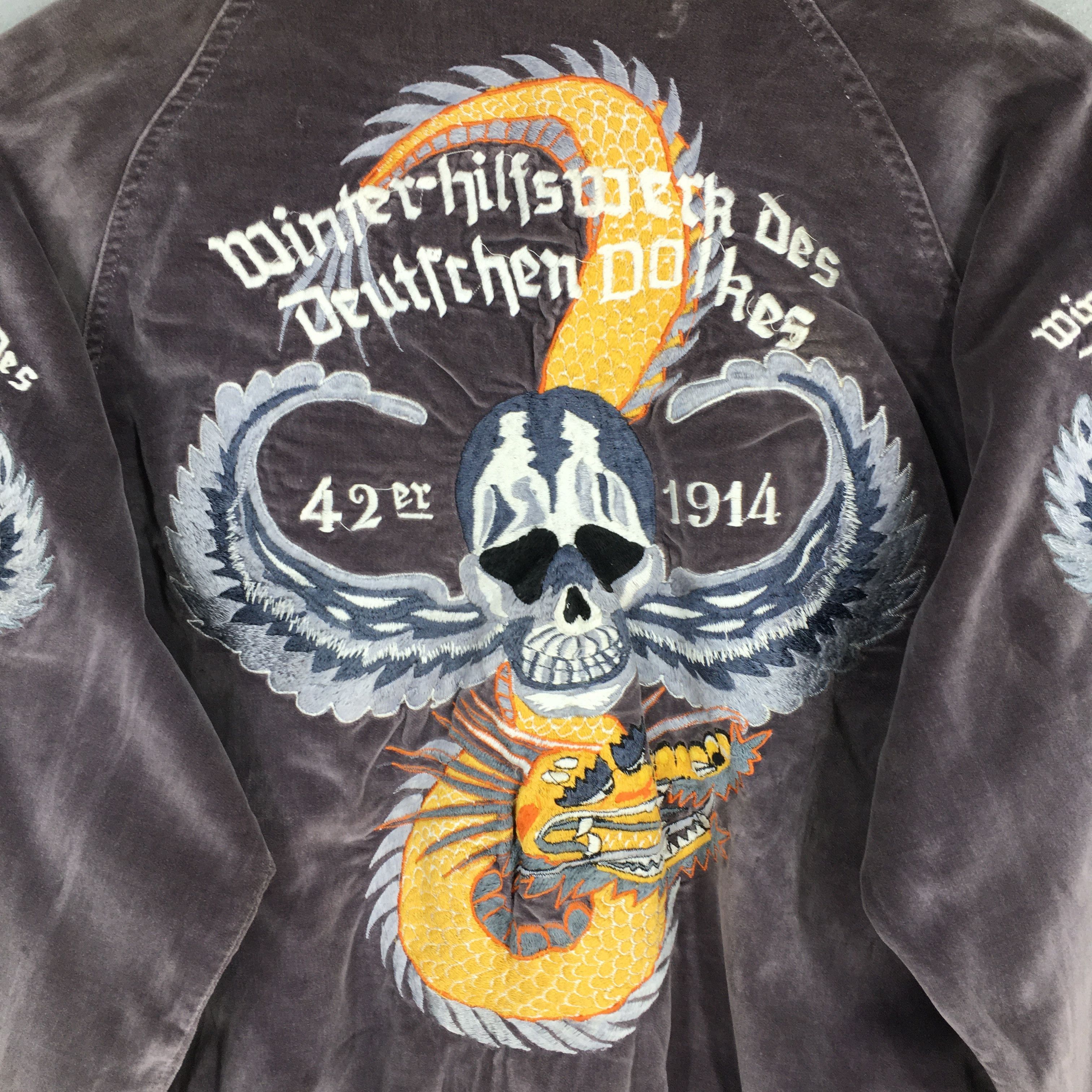 Other Sukajan Paratroopers Dragon Skull Souvenir Jacket Medium Size US M / EU 48-50 / 2 - 2 Thumbnail