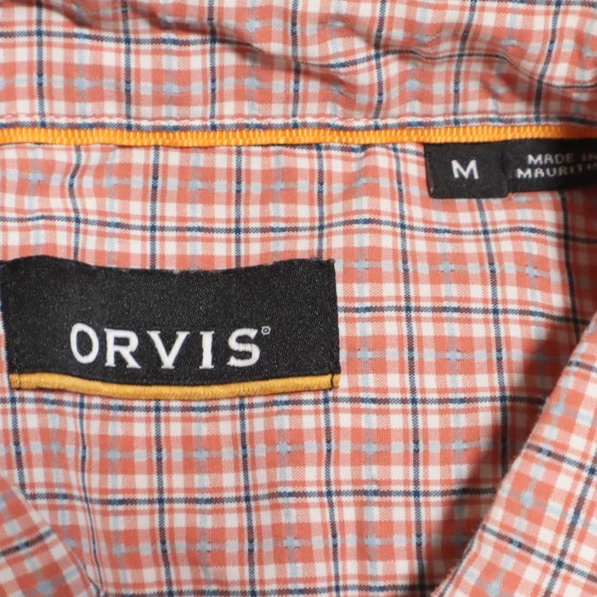 Orvis Orvis Shirt Gingham Button Up Orange M Mens Size US M / EU 48-50 / 2 - 5 Thumbnail