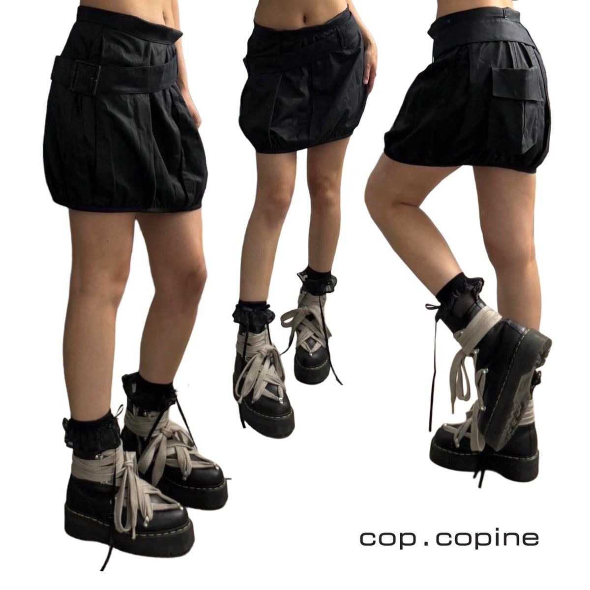 Cop Copine Cop Copine Ashley Belt Buckle Skirt Size 29" - 10 Thumbnail