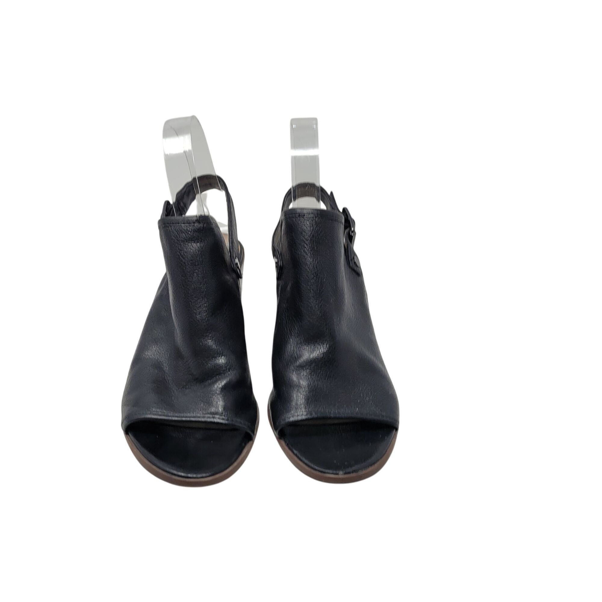 Franco Sarto Franco Sarto Womens Humor Black Leather Block Heel Sling Bac Size US 8 / IT 38 - 4 Thumbnail