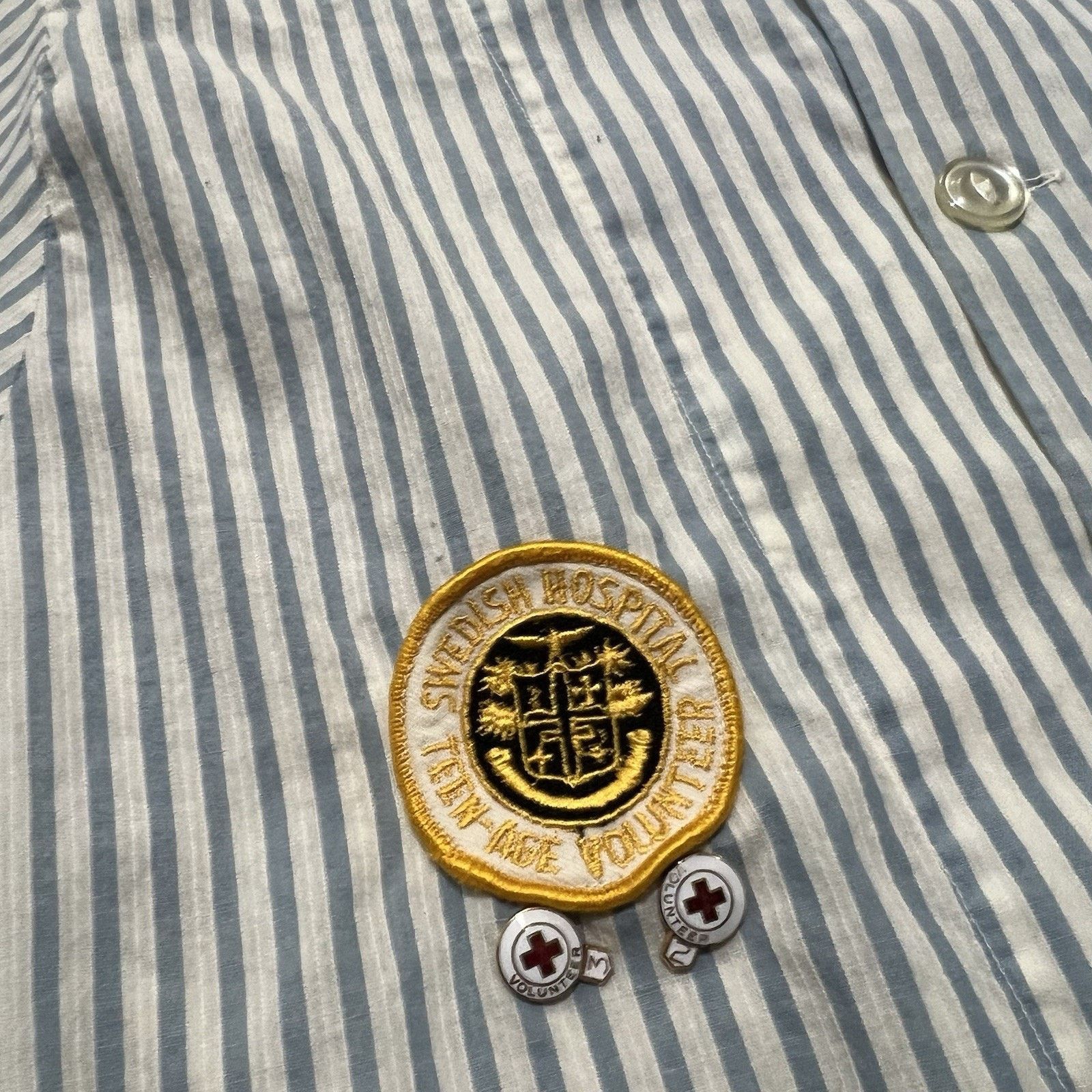 Other VTG American Red Cross Volunteer Striped Button Uniform Top Size S / US 4 / IT 40 - 4 Thumbnail