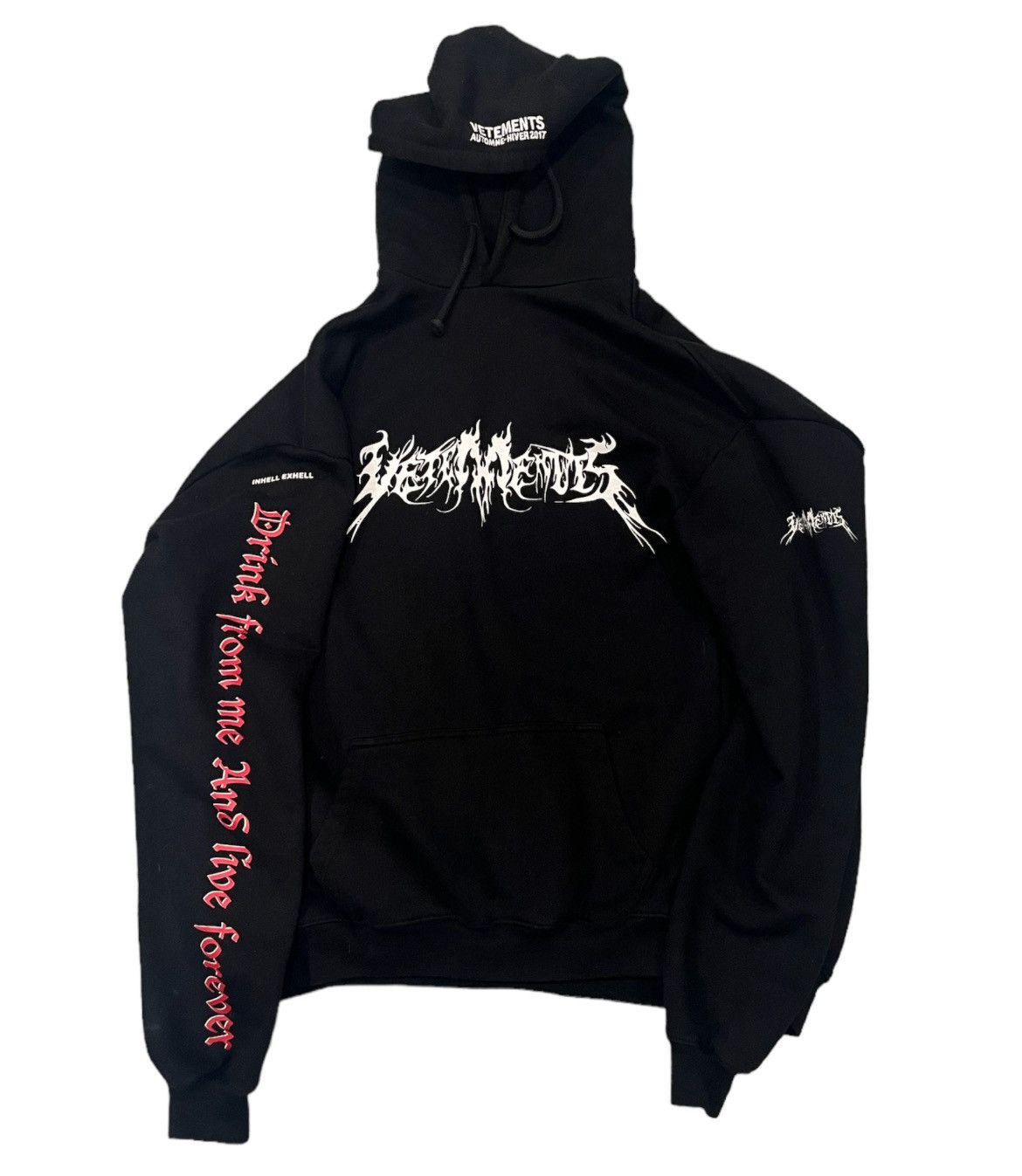 image of Vetements Aw17 Total Fucking Darkness Hoodie in Black, Men's (Size Small)