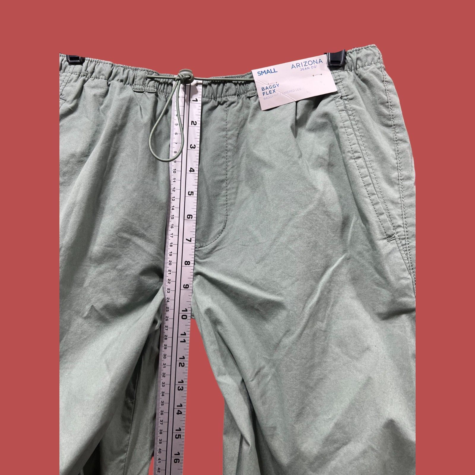Arizona Jean Co. Arizona - Men's Drawstring Waist Baggy Fit Cargo Pant - Gree Size ONE SIZE - 7 Thumbnail