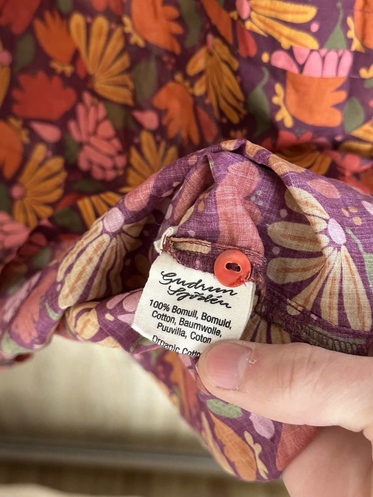 Gudrun Sjoden 🔥 Vintage Gudrun Sjoden Floral Boho Midi Dress Art Print Size XL / US 12-14 / IT 48-50 - 4 Thumbnail