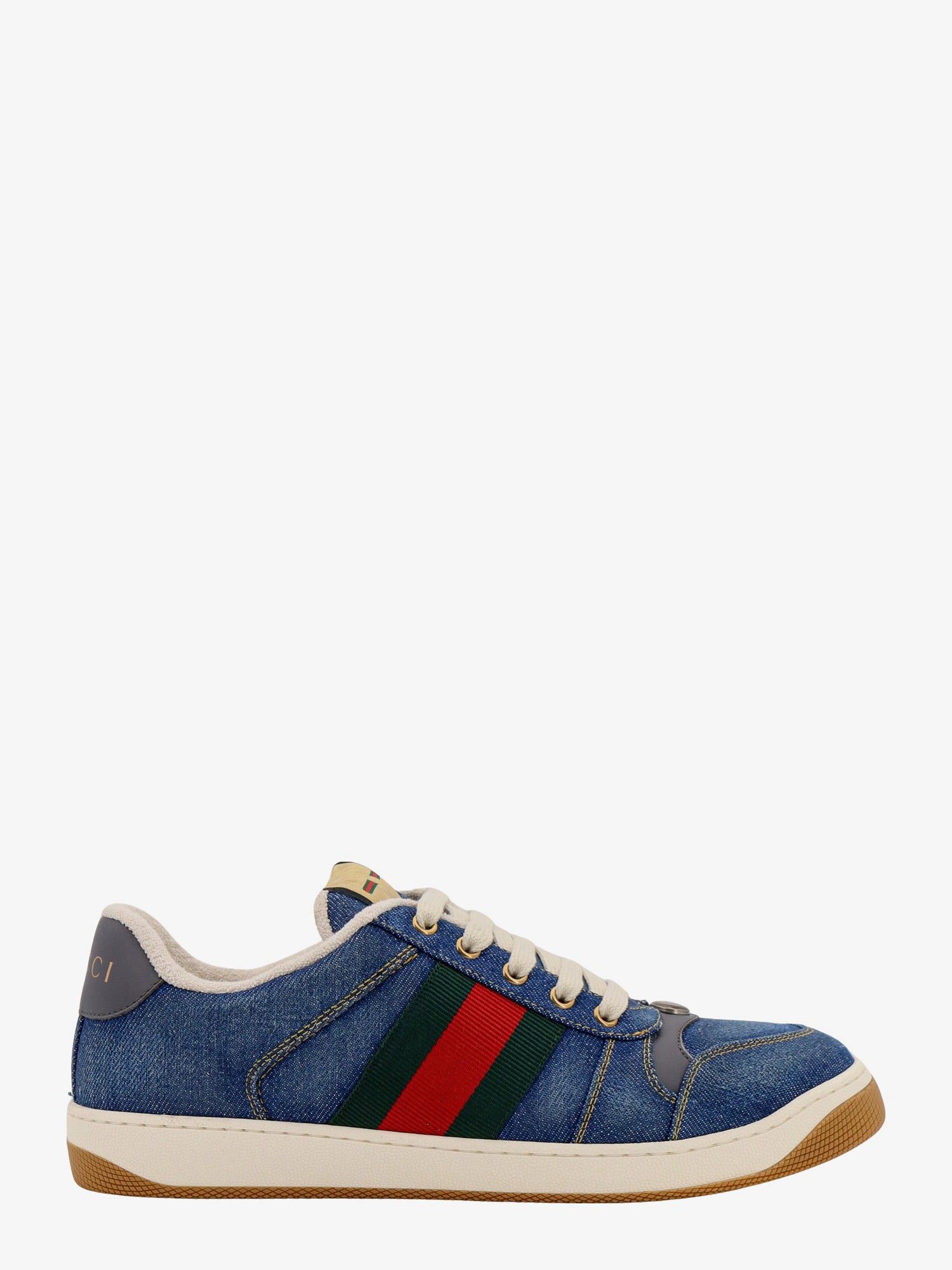 image of Gucci Screener Man Blue Sneakers, Men's (Size 8)