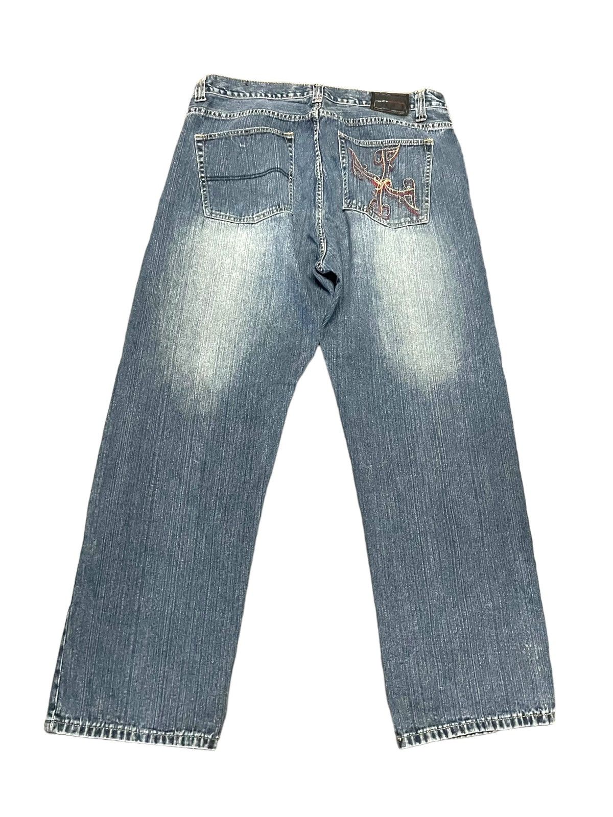Fubu Y2K FUBU Embroidered Jeans 40x32 Size US 40 / EU 56 - 2 Thumbnail
