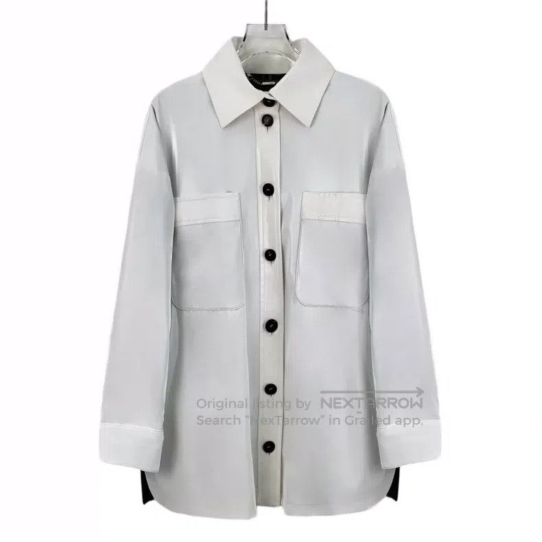 Fendi Fendi White Lining Logo Full Print Patent Leather Collar S Size XXS / US 00 / IT 34 - 1 Thumbnail