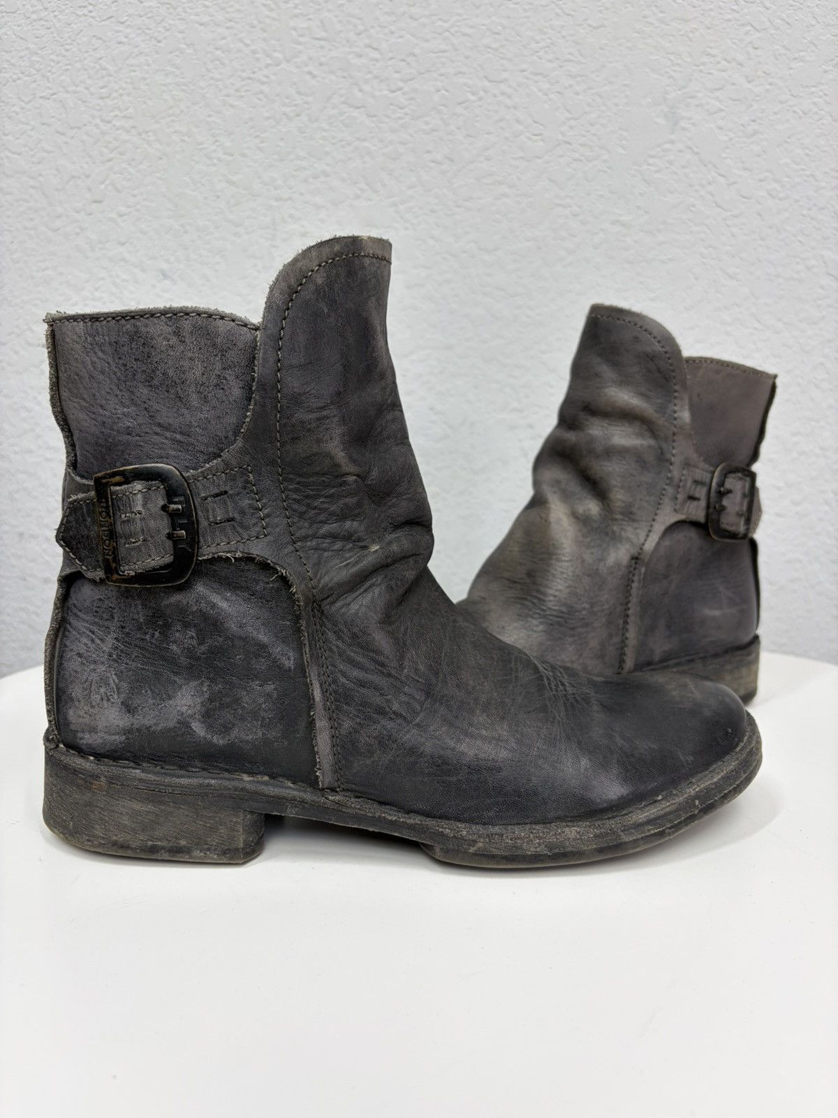 If Six Was Nine Vintage Y2K Guidi CCP Style Distressed Leather Biker Boots Size US 8 / EU 41 - 2 Thumbnail