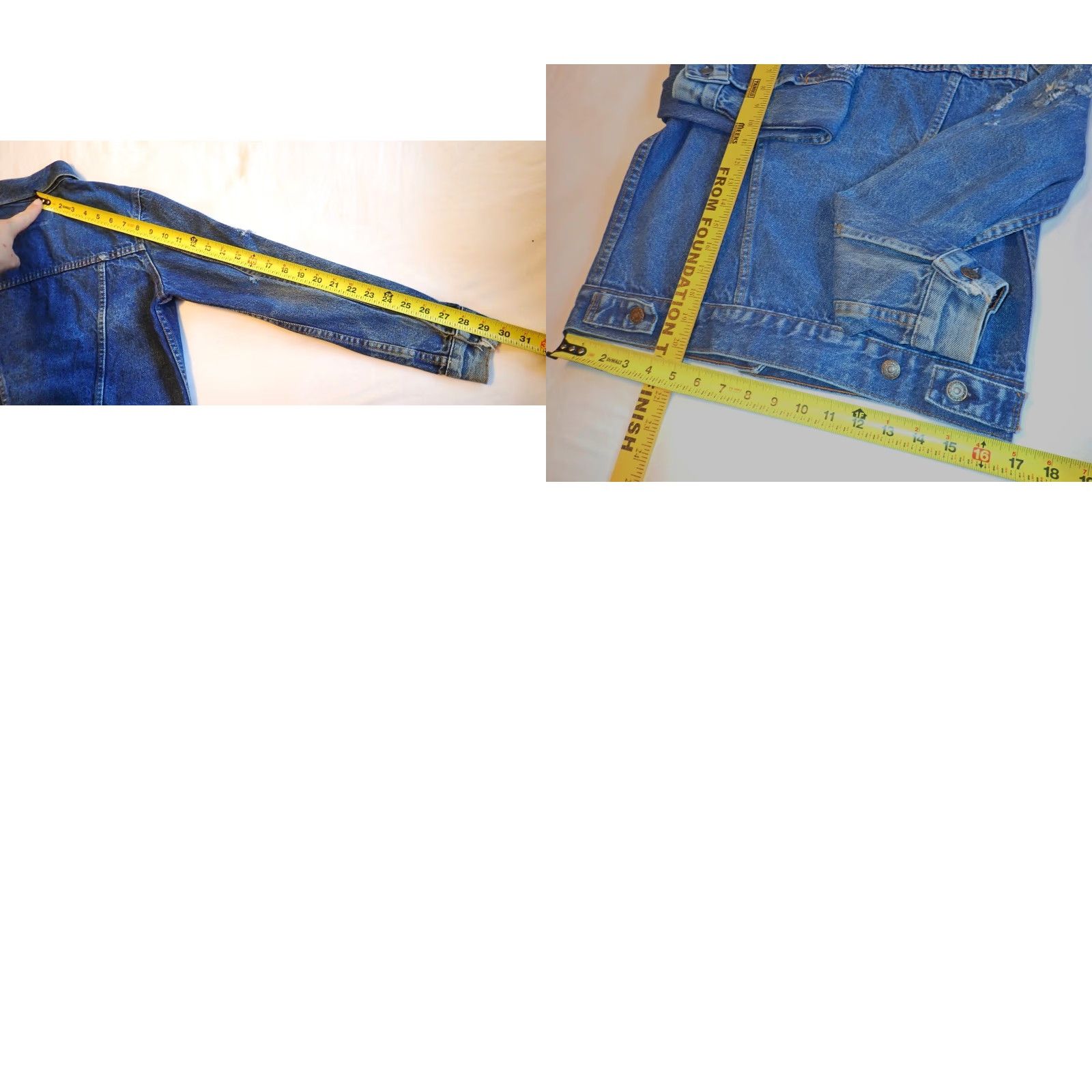 Levi's VINTAGE Levi's Women's Trucker Jacket Adult S Blue Distressed Denim 80s Retro Western Steampunk USA Size S / US 4 / IT 40 - 8 Thumbnail