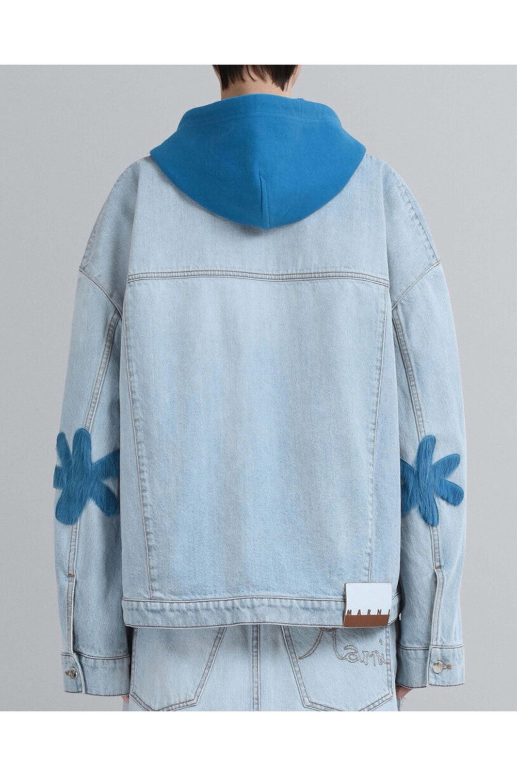 Marni MARNI Floral Elbow Patch Oversized Denim Jacket Size XS / US 0-2 / IT 36-38 - 7 Thumbnail