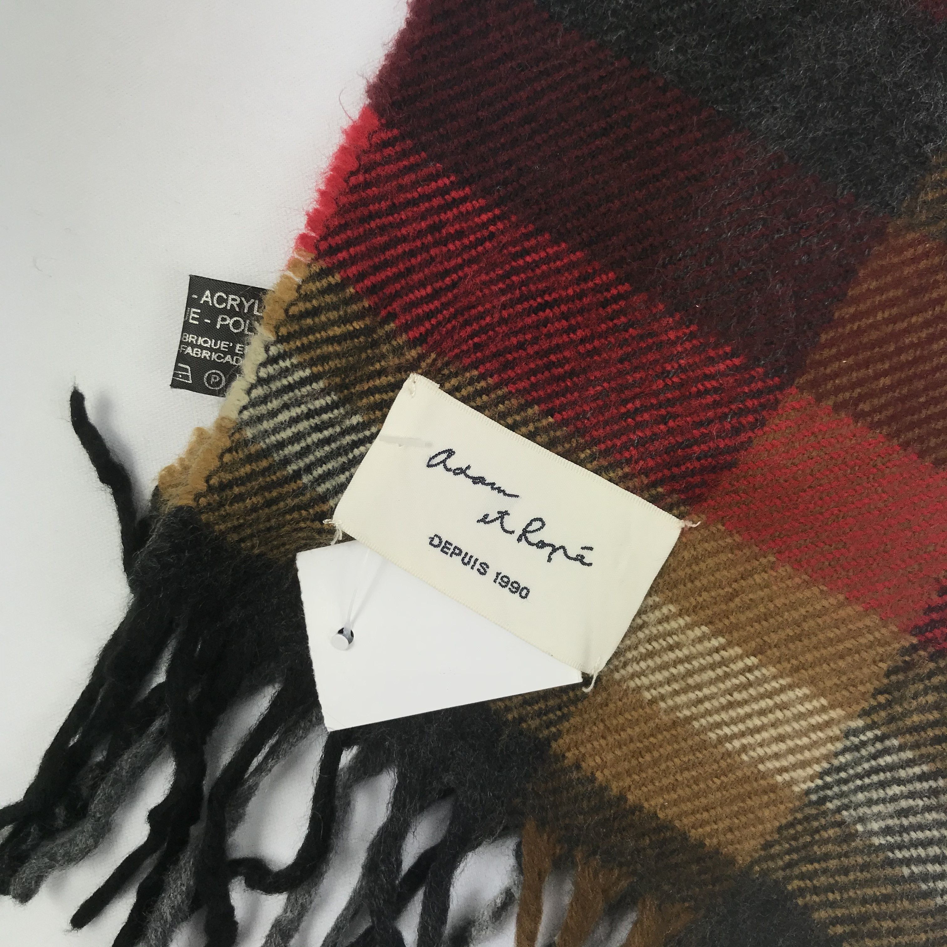 ADAM ET ROPE Vintage Adam et Rope Scarf Muffler Wool Cashmere Scarves Size ONE SIZE - 4 Thumbnail