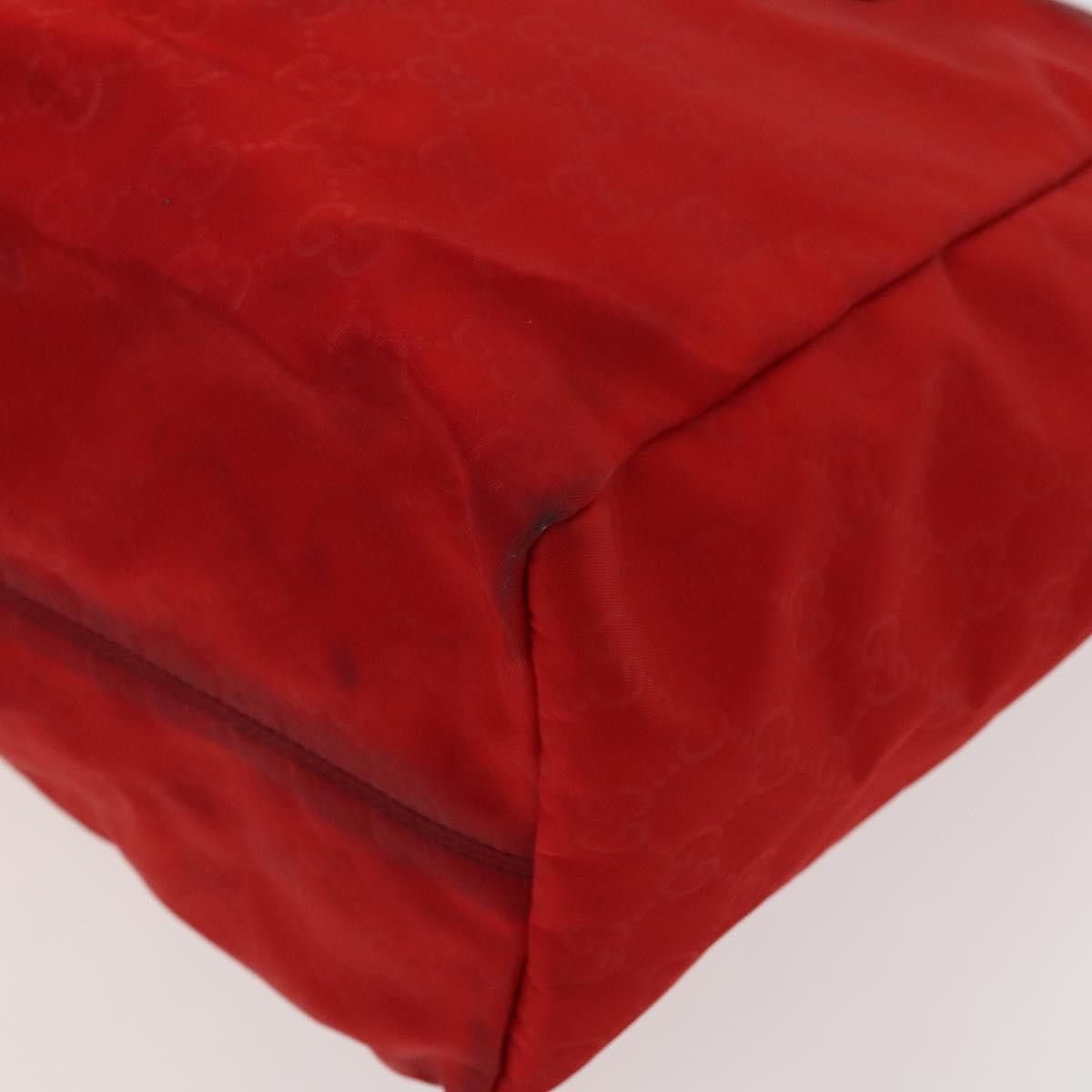 Gucci GUCCI GG Canvas Tote Bag Nylon Red Gold Size ONE SIZE - 10 Thumbnail