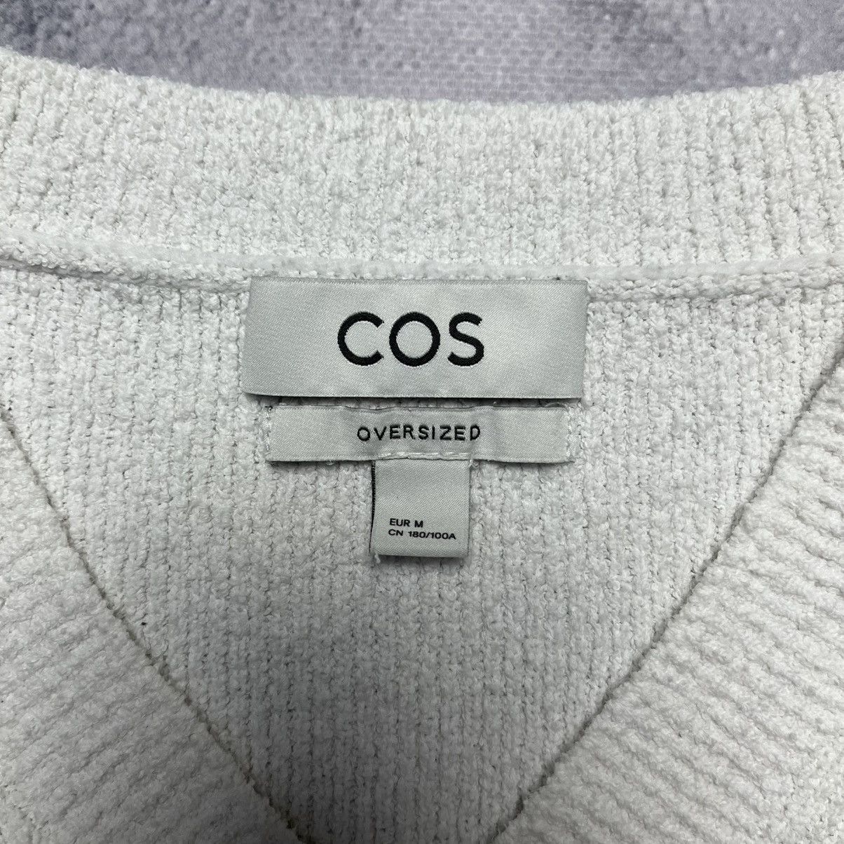 Cos × Designer COS White Knitted Oversized Vest Streetwear Y2K Designer Size M / US 6-8 / IT 42-44 - 3 Thumbnail