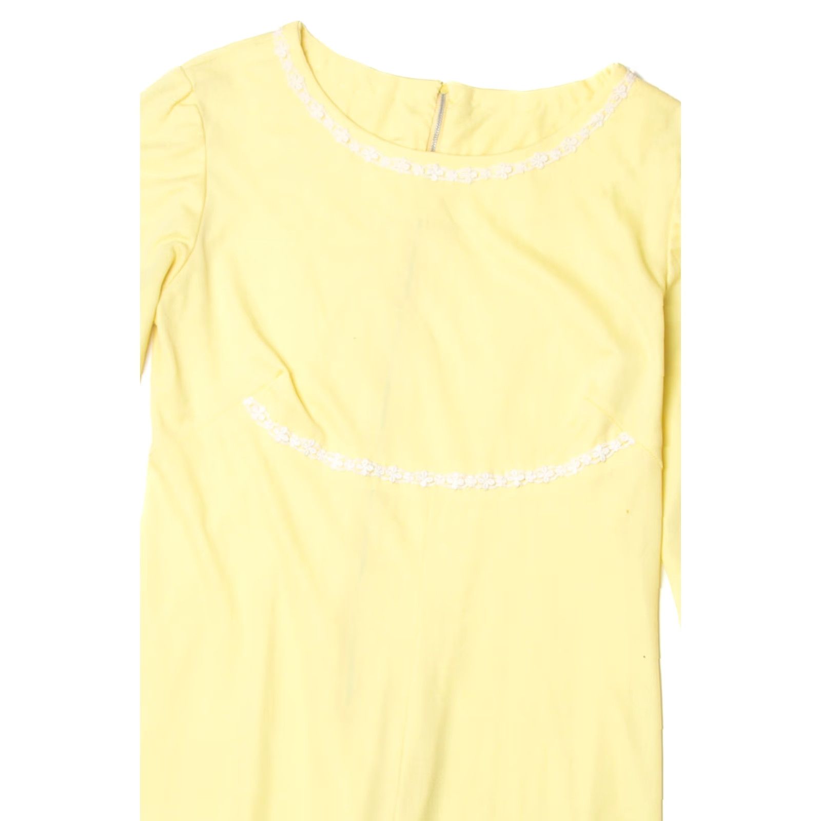 Vintage VINTAGE Yellow Empire Dress Size S / US 4 / IT 40 - 2 Thumbnail