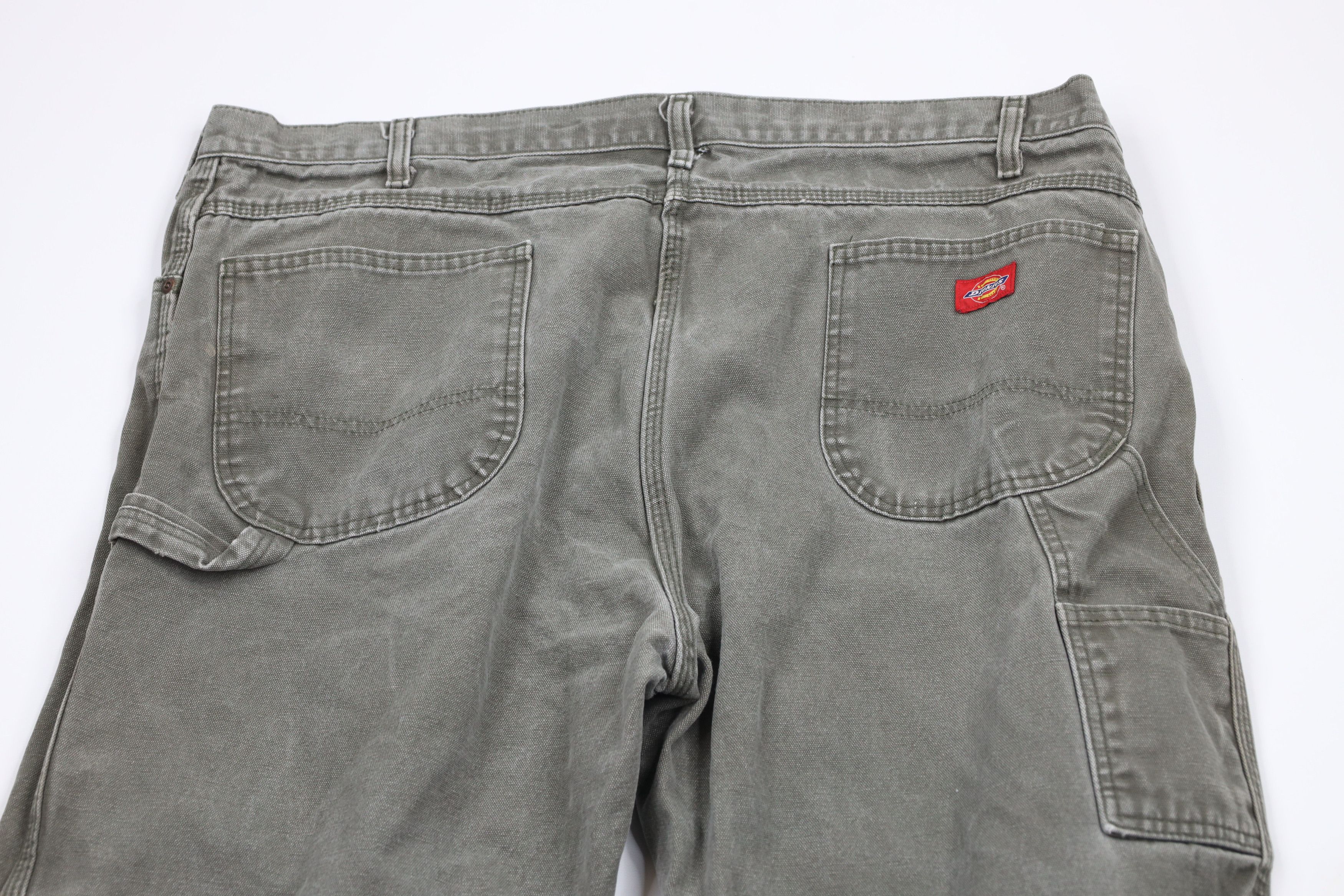Dickies × Vintage Vintage 90s Dickies Out Wide Leg Canvas Dungaree Pants Green Size US 42 / EU 58 - 9 Thumbnail