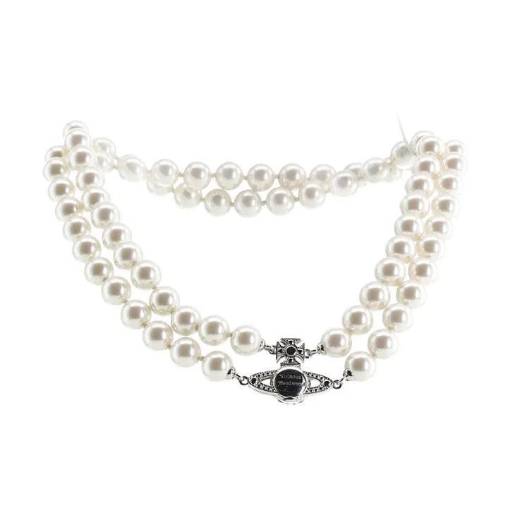 Vivienne Westwood Vivienne Westwood Grazella Pearl Choker Necklace -2507 Size ONE SIZE - 2 Thumbnail