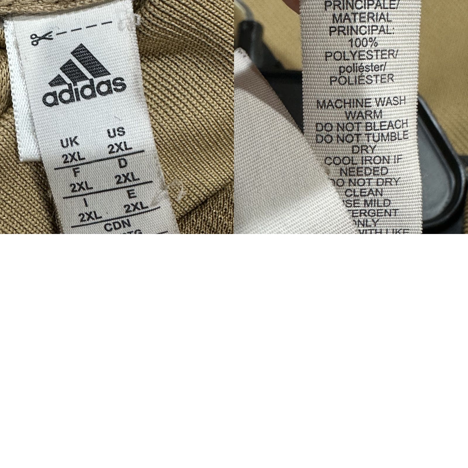 Adidas Adidas Track Jacket Men 2XL Tan Beige Full Zip Classic Spell Out Retro SNAGS Size US XXL / EU 58 / 5 - 8 Thumbnail