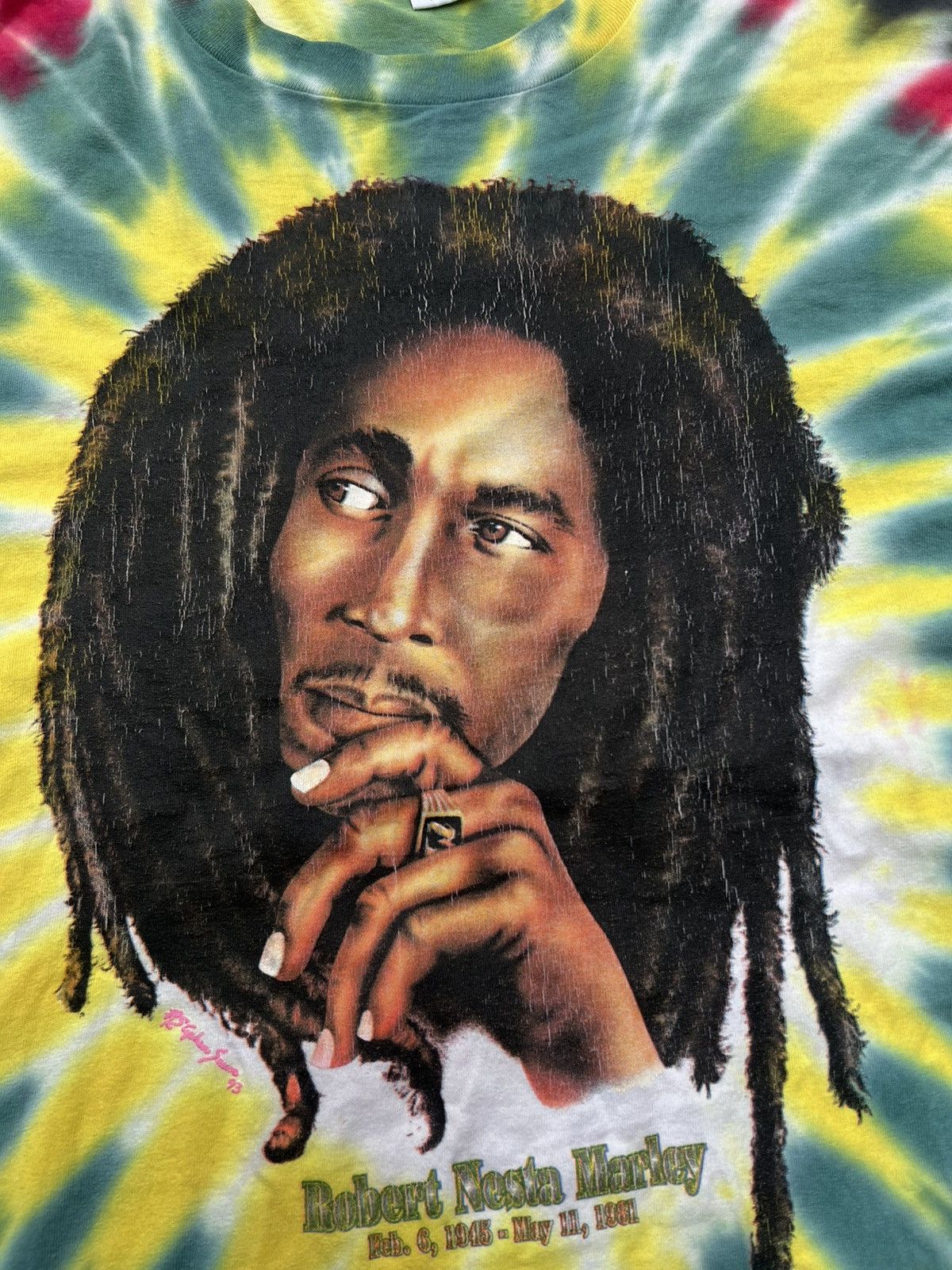 Band Tees Vintage Bob Marley Tye Dye Shirt Size US XXL / EU 58 / 5 - 3 Thumbnail
