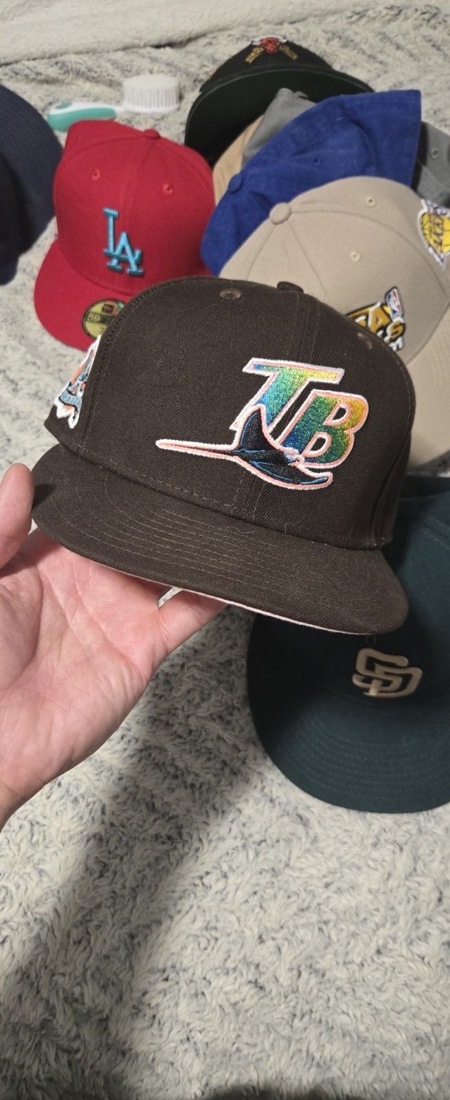 New Era Tampa Bay Rays Mocha fitted 7 1/8 Size ONE SIZE - 1 Thumbnail