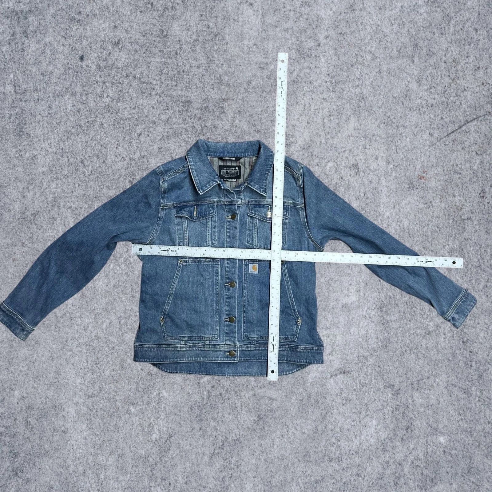 Carhartt Carhartt Denim Trucker Jacket Womens XL (16-18) Rugged Flex Size US XL / EU 56 / 4 - 4 Thumbnail