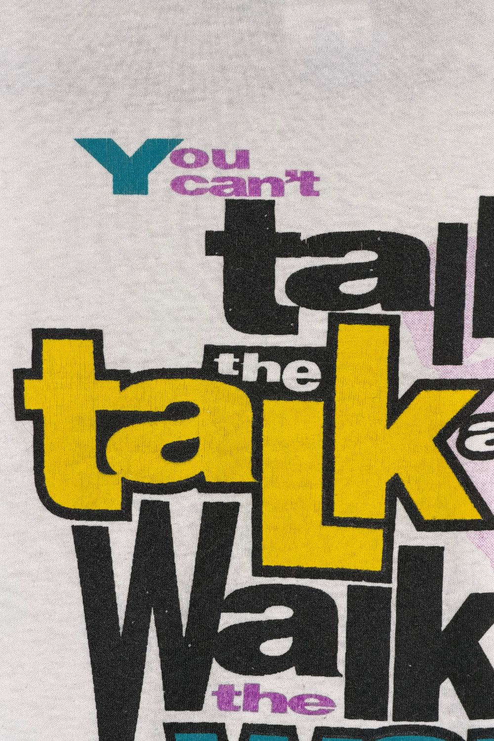 Delta late 80s “Walk The Walk” Christian Message Tee Single Stitch Size US L / EU 52-54 / 3 - 12 Thumbnail