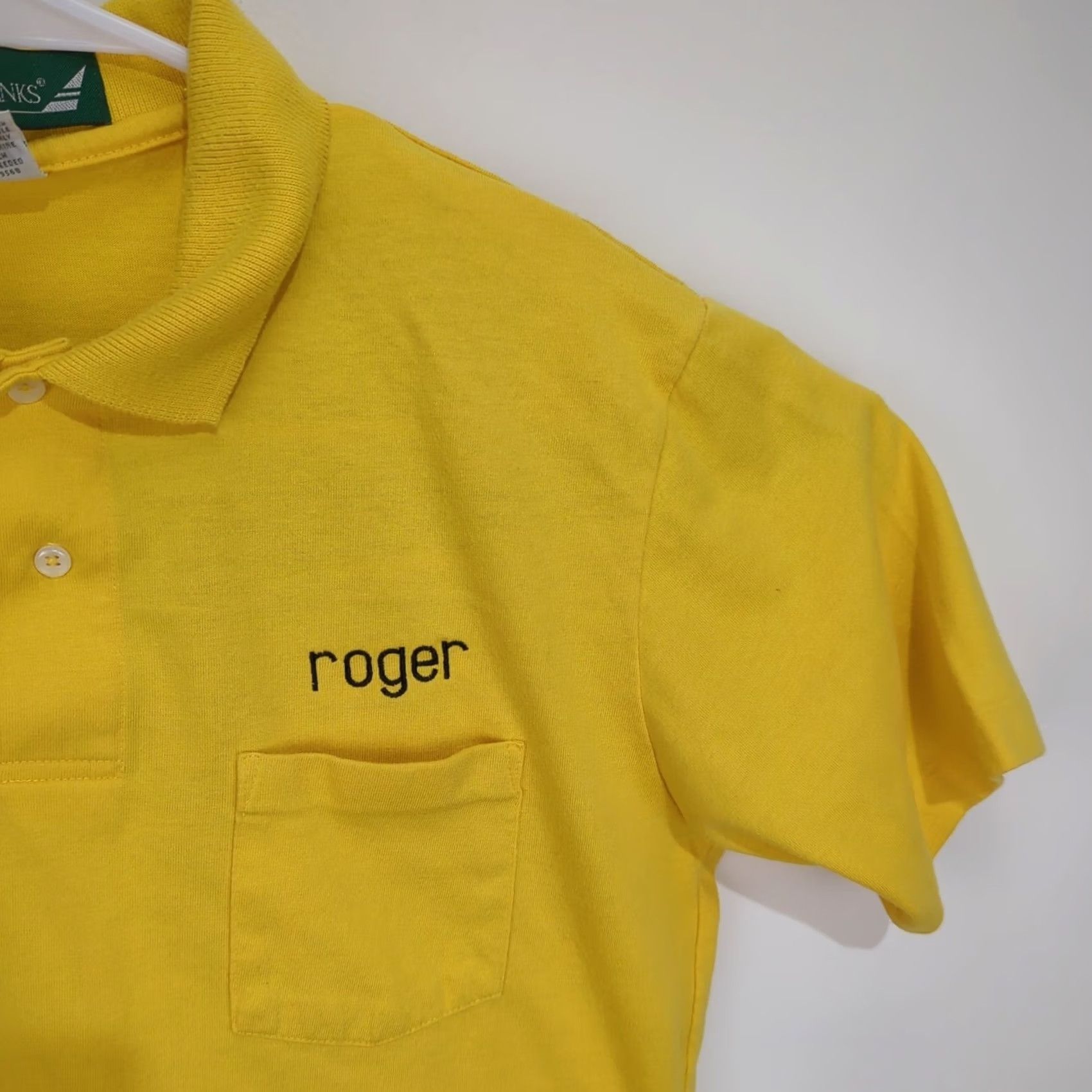 Vintage VINTAGE Outer Banks Motorsports Work Shirt Polo Shirt Men L Yellow Short Sleeve Embroidered Logo 90s Racing Clip Size US L / EU 52-54 / 3 - 4 Thumbnail