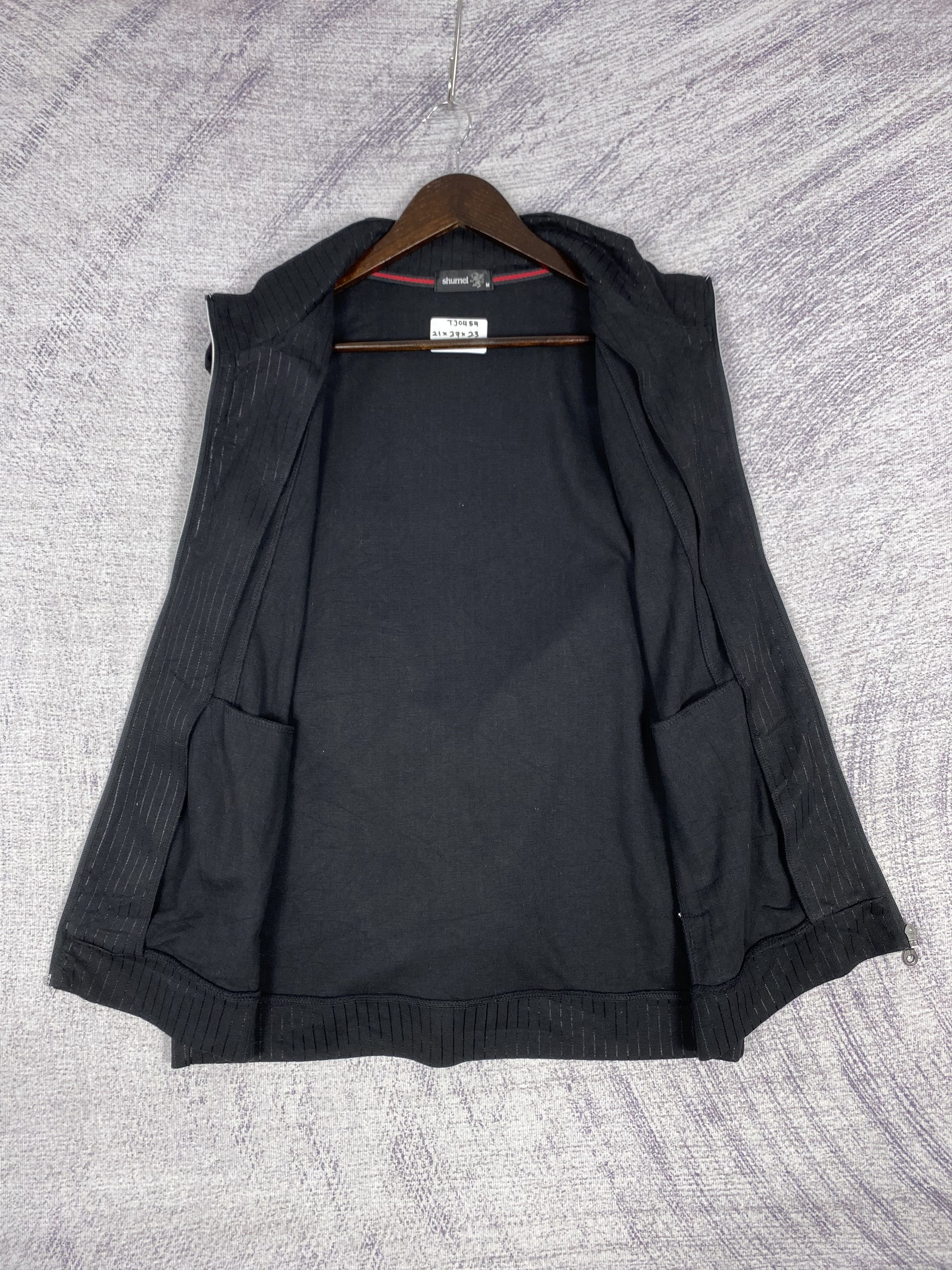 Japanese Brand Vintage Shumel Striped Zip Up Black Light Jacket Size US M / EU 48-50 / 2 - 6 Thumbnail