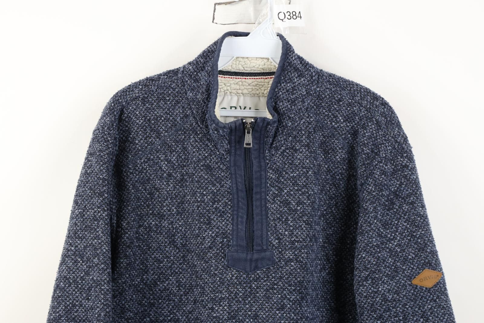 Orvis Vintage Orvis Pile Fleece Lined Thermal Knit 1/4 Zip Sweater Size US L / EU 52-54 / 3 - 2 Thumbnail