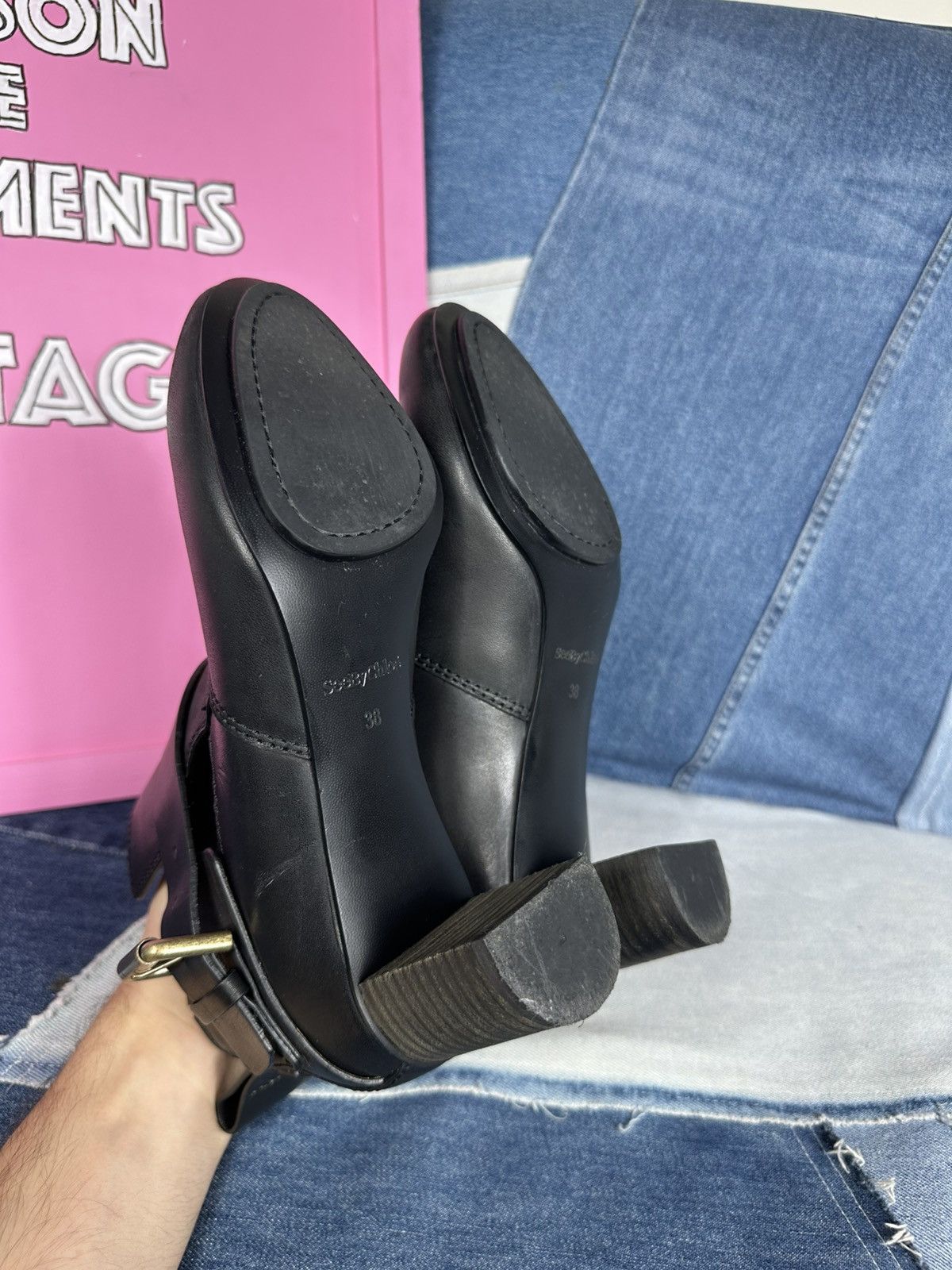 See by Chloe See By Chloe Cappa Block Heels Ankle Boots Hardware Buckle Size US 8 / IT 38 - 15 Thumbnail