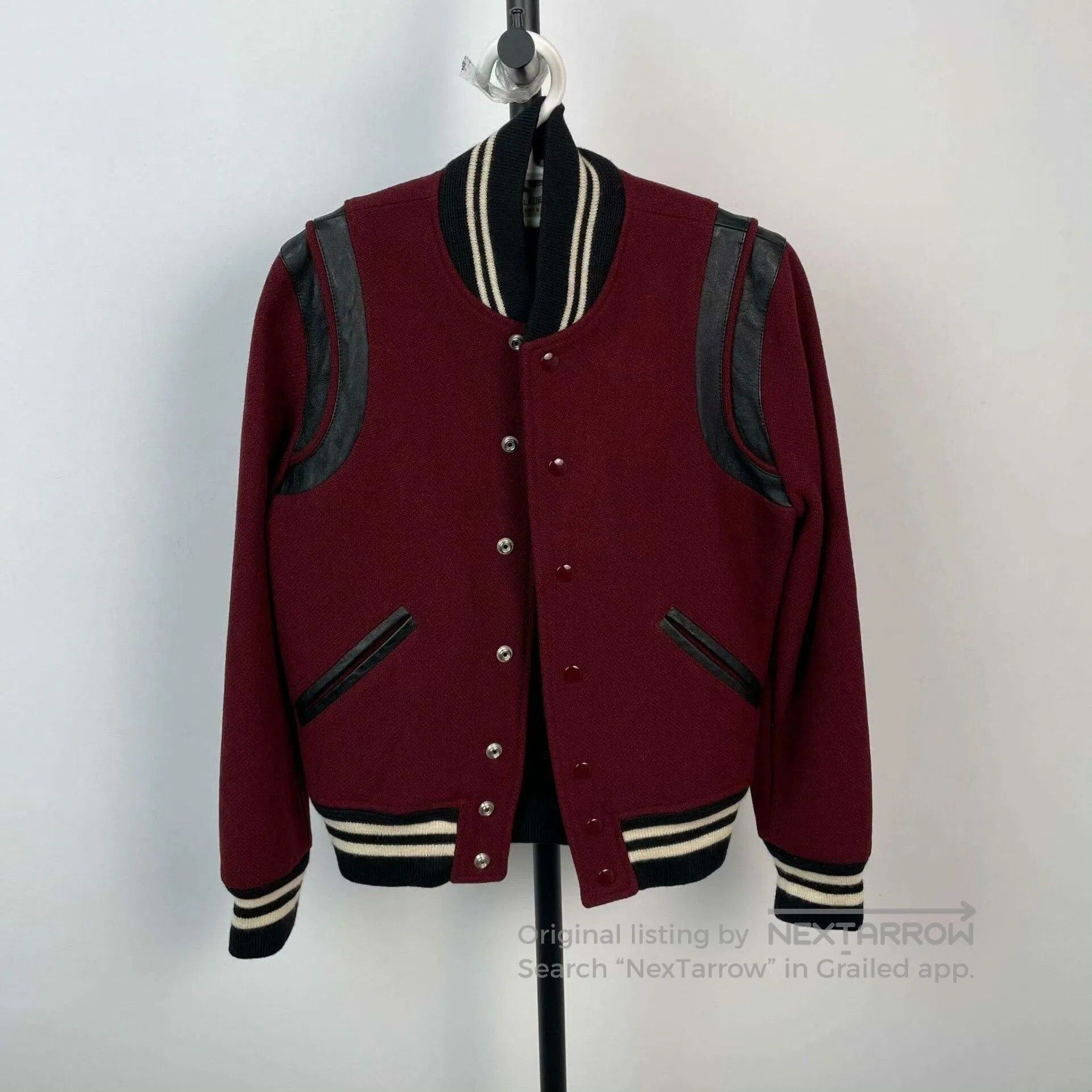 Saint Laurent Paris Saint Laurent Wool Leather Jacket 36. Size XS / US 0-2 / IT 36-38 - 1 Thumbnail
