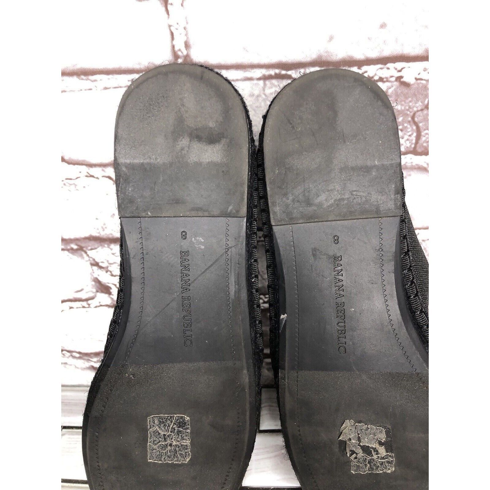 Banana Republic Banana Republic Black Canvas Fabric Slip On Espadrilles Loaf Size US 8 / IT 38 - 13 Thumbnail