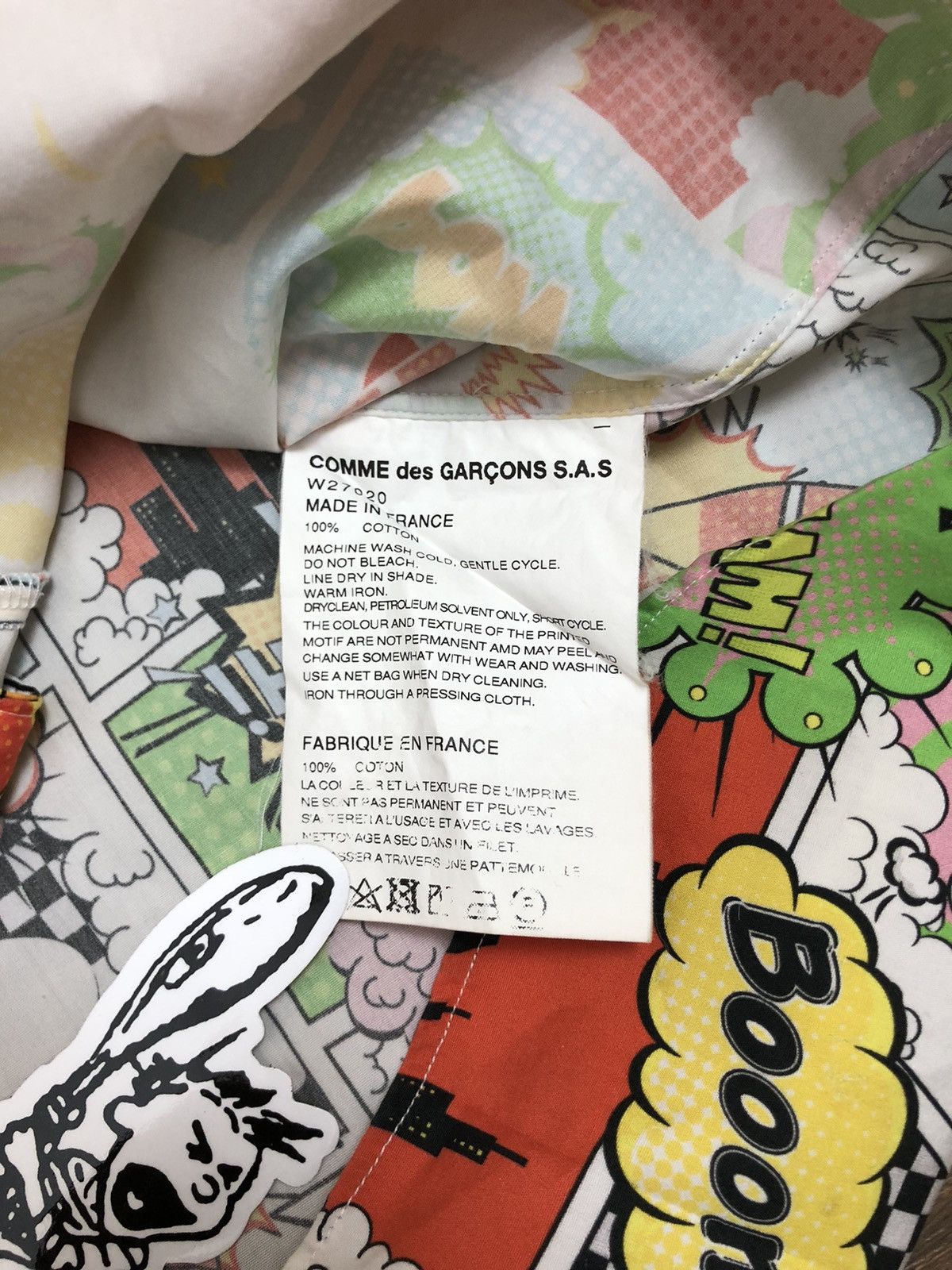 Comme des Garcons Comme des Garçons SHIRT All Over Graphic Print Cotton Shirt Size US S / EU 44-46 / 1 - 5 Thumbnail