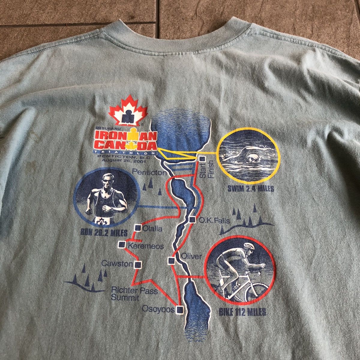 Vintage 1999-2005 Gildan Subaru Iron Man Canada Triathlon t-shirt Size US L / EU 52-54 / 3 - 5 Thumbnail