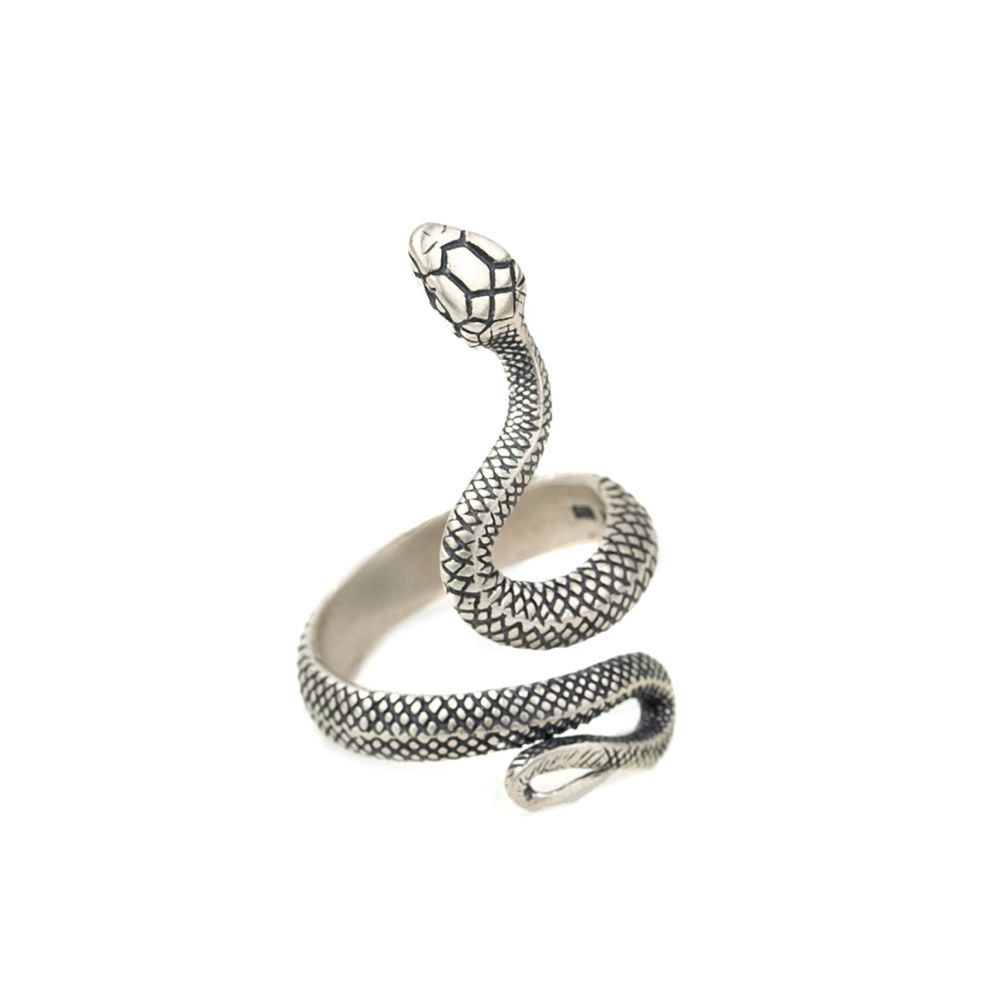 Jewelry Snake Rare Jewelry Rings Open Size Chrome Ring (Size 7-13) Size ONE SIZE - 5 Thumbnail