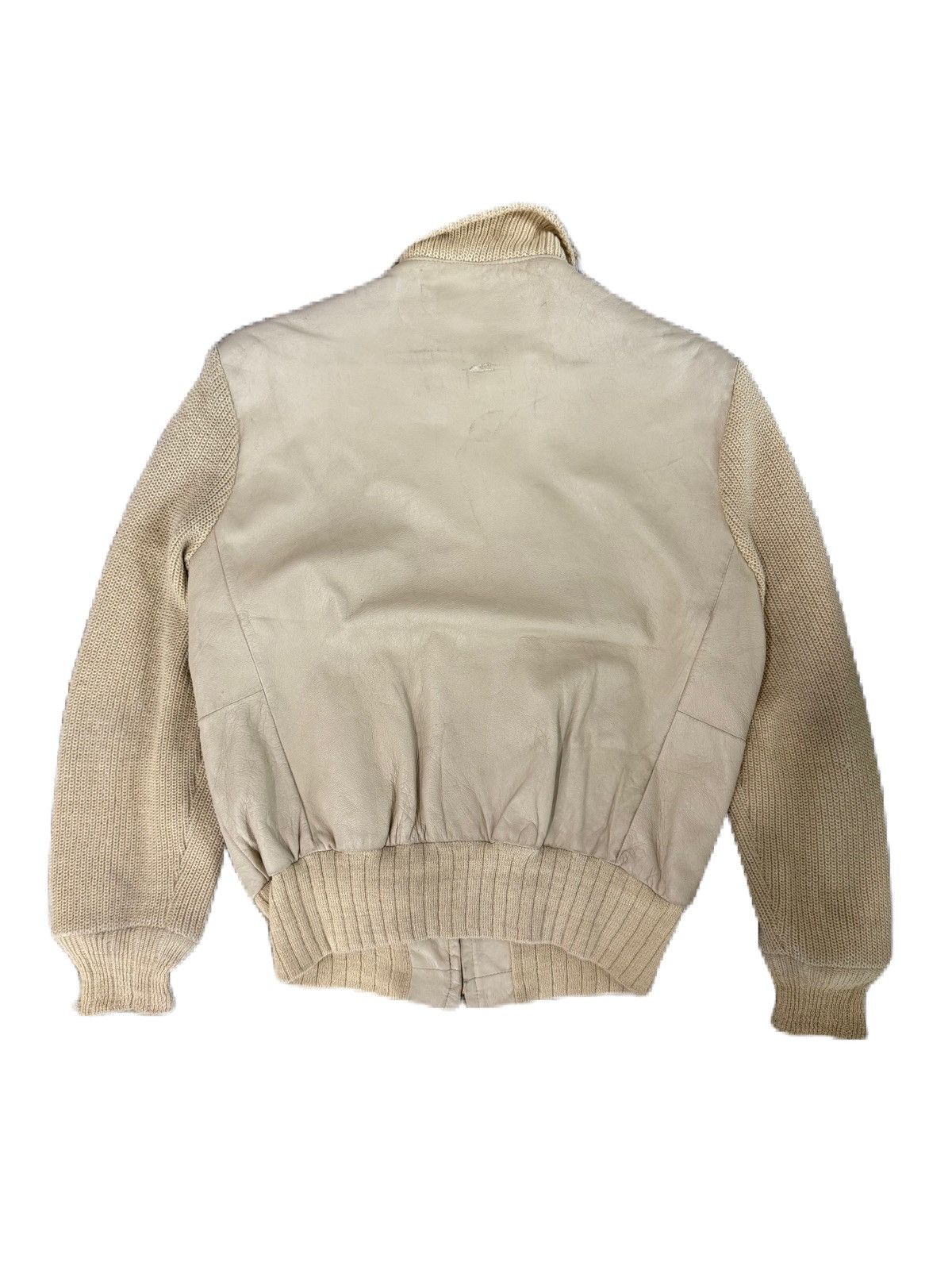 Lewis Leathers VINTAGE CRESCO LEATHER JACKET KNIT SLEEVE VARSITY STYLE Size US M / EU 48-50 / 2 - 5 Thumbnail