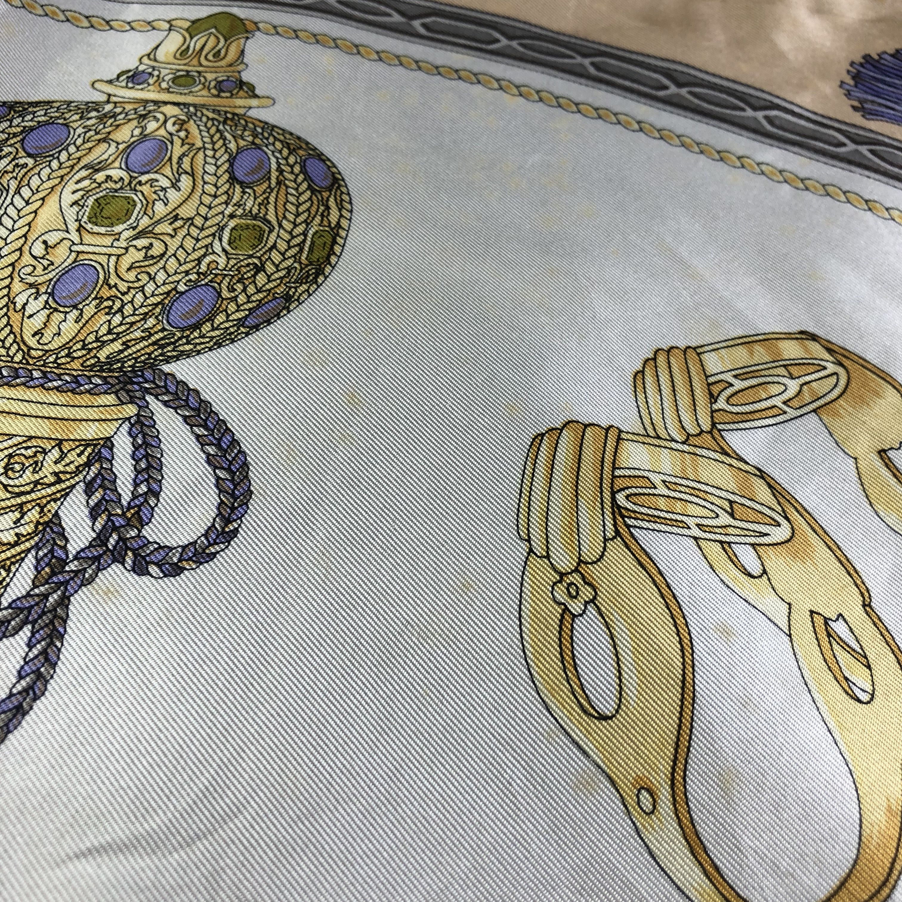 Lancel Vintage Lancel Luxury Baroque Silk Scarf M938 Size ONE SIZE - 17 Thumbnail